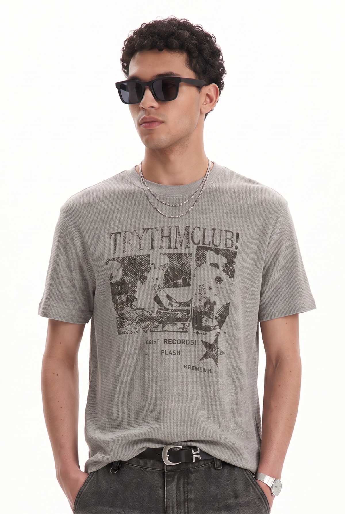 Washed Grey Graphic T-Shirt
