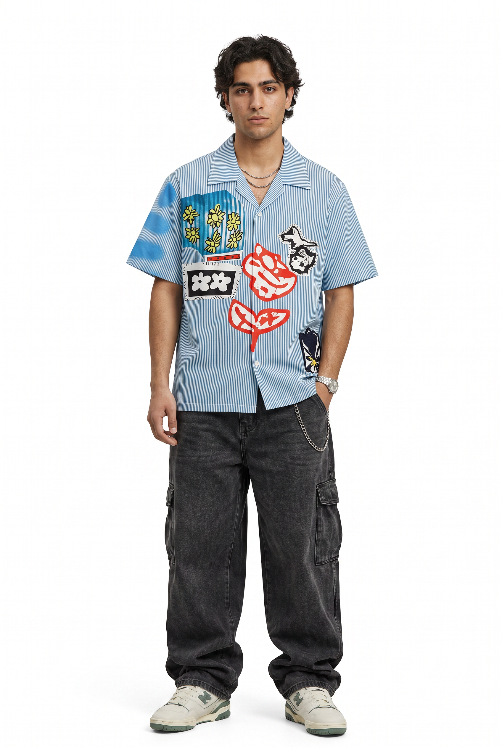 Sky Blue Chest Pocket Casual Shirt