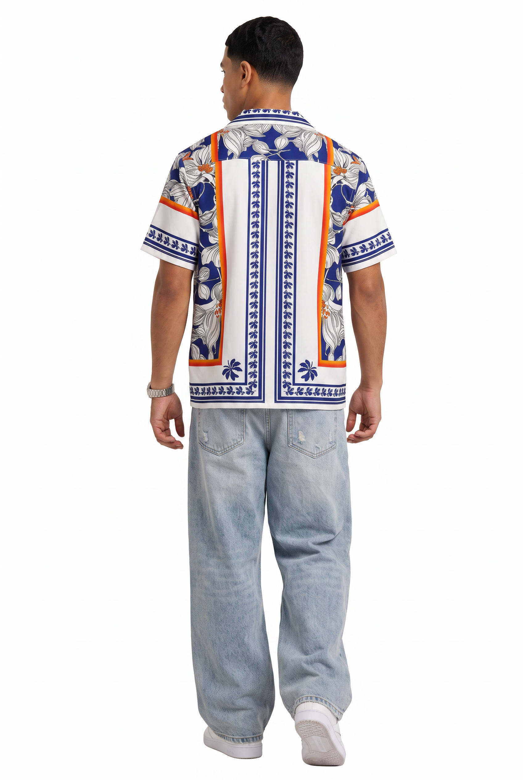 White Chest Pocket Casual Shirt