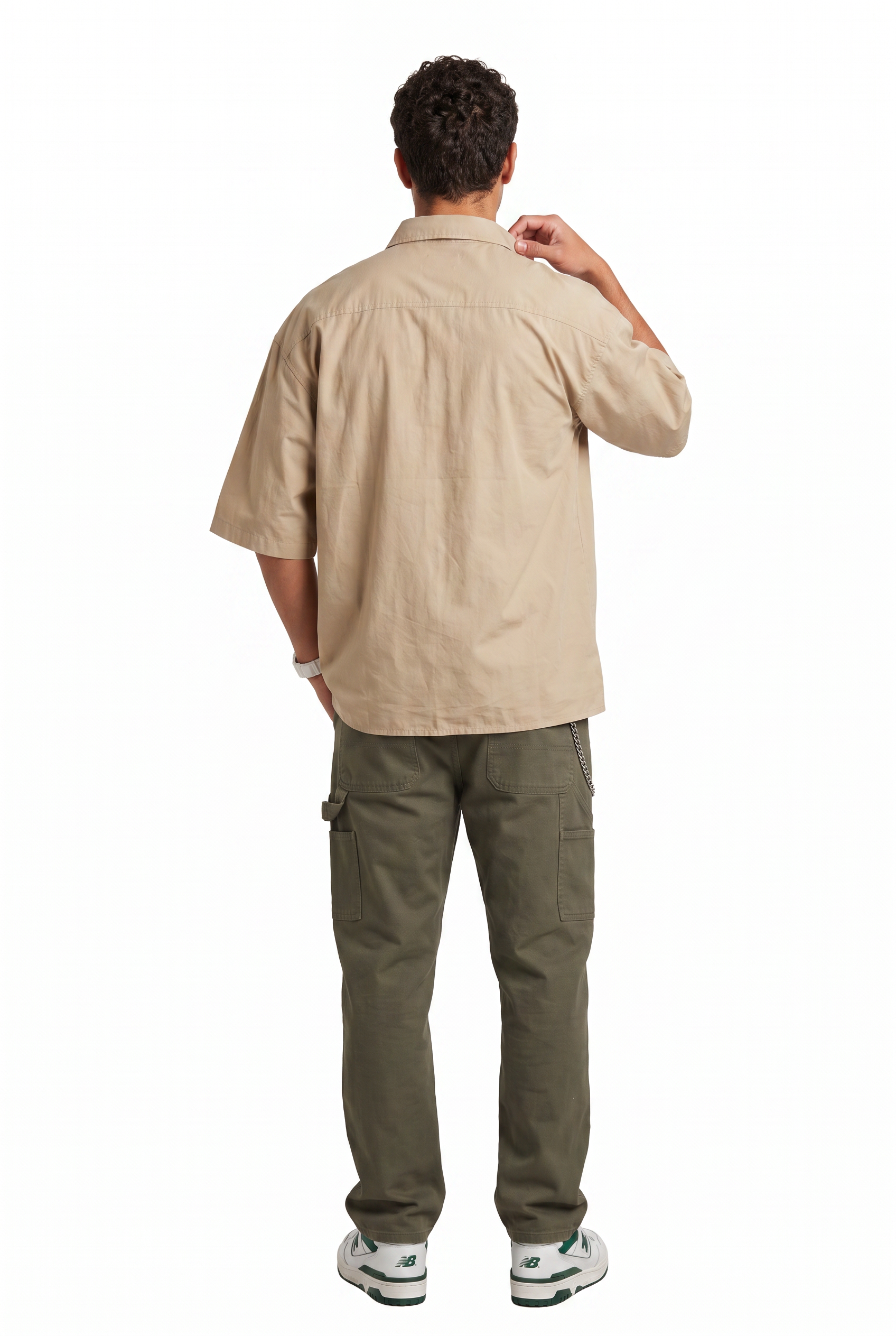 Beige Chest Pocket Casual Shirt