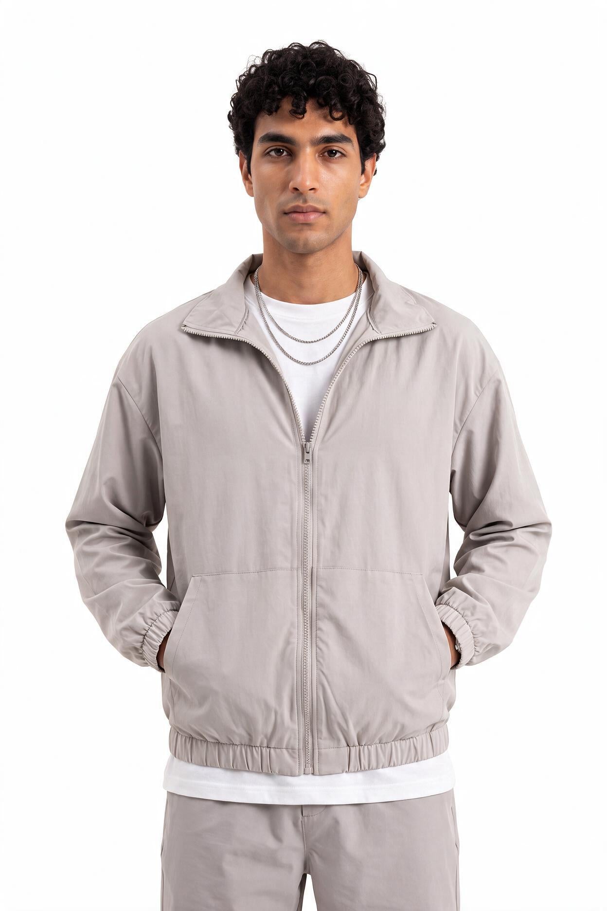 Beige Chest Pocket Jacket