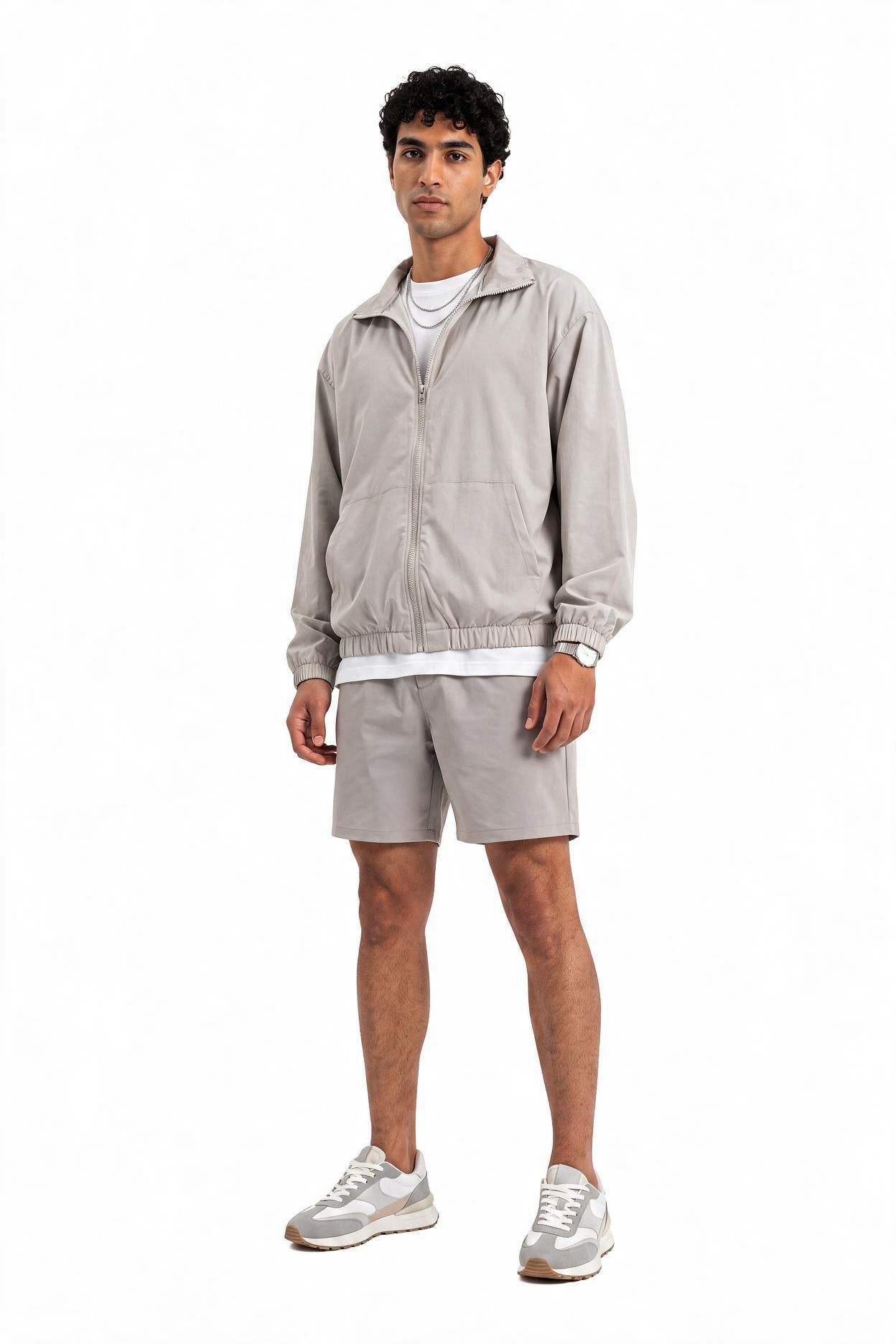 Beige Chest Pocket Jacket