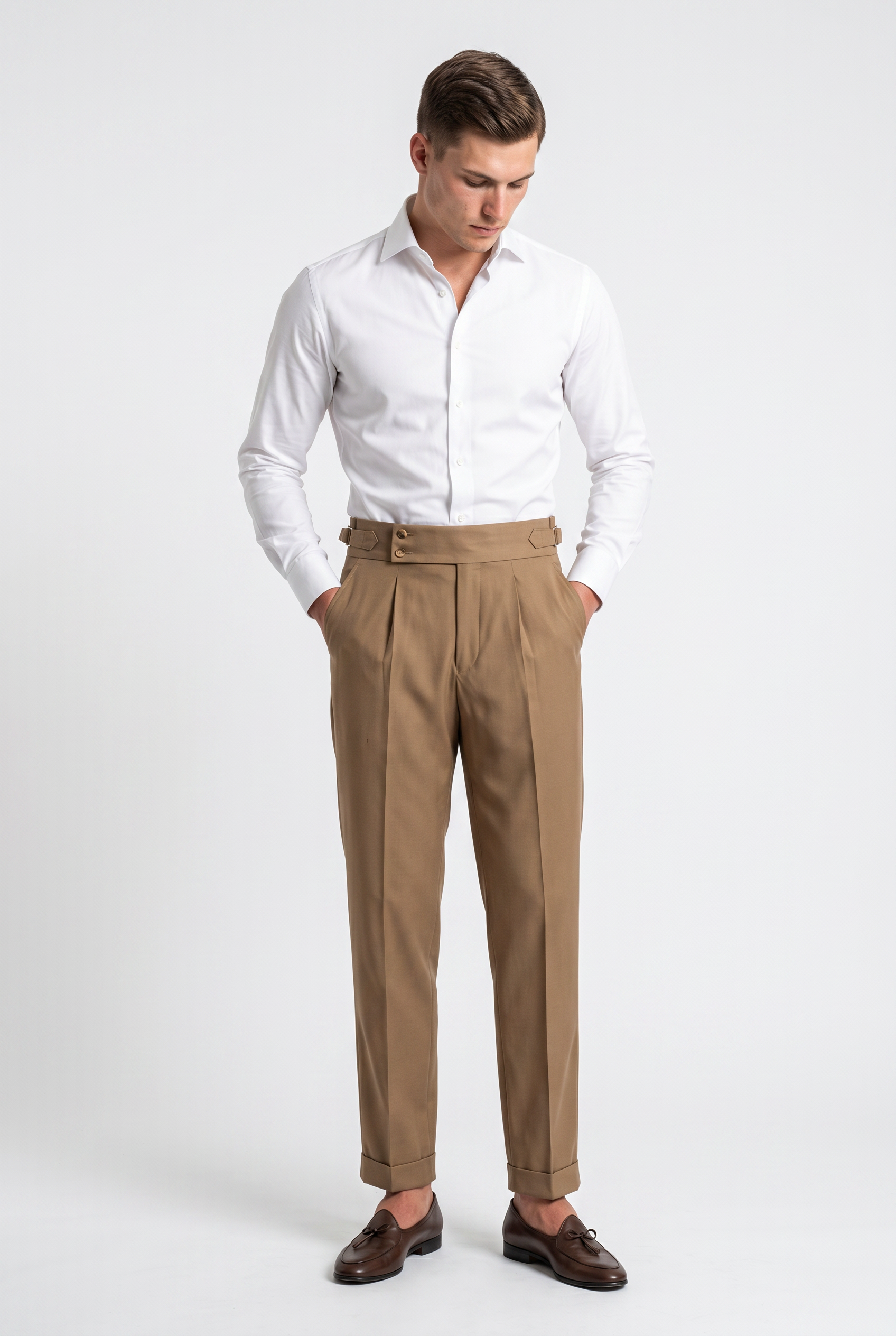 Taupe Slim Formal Trouser