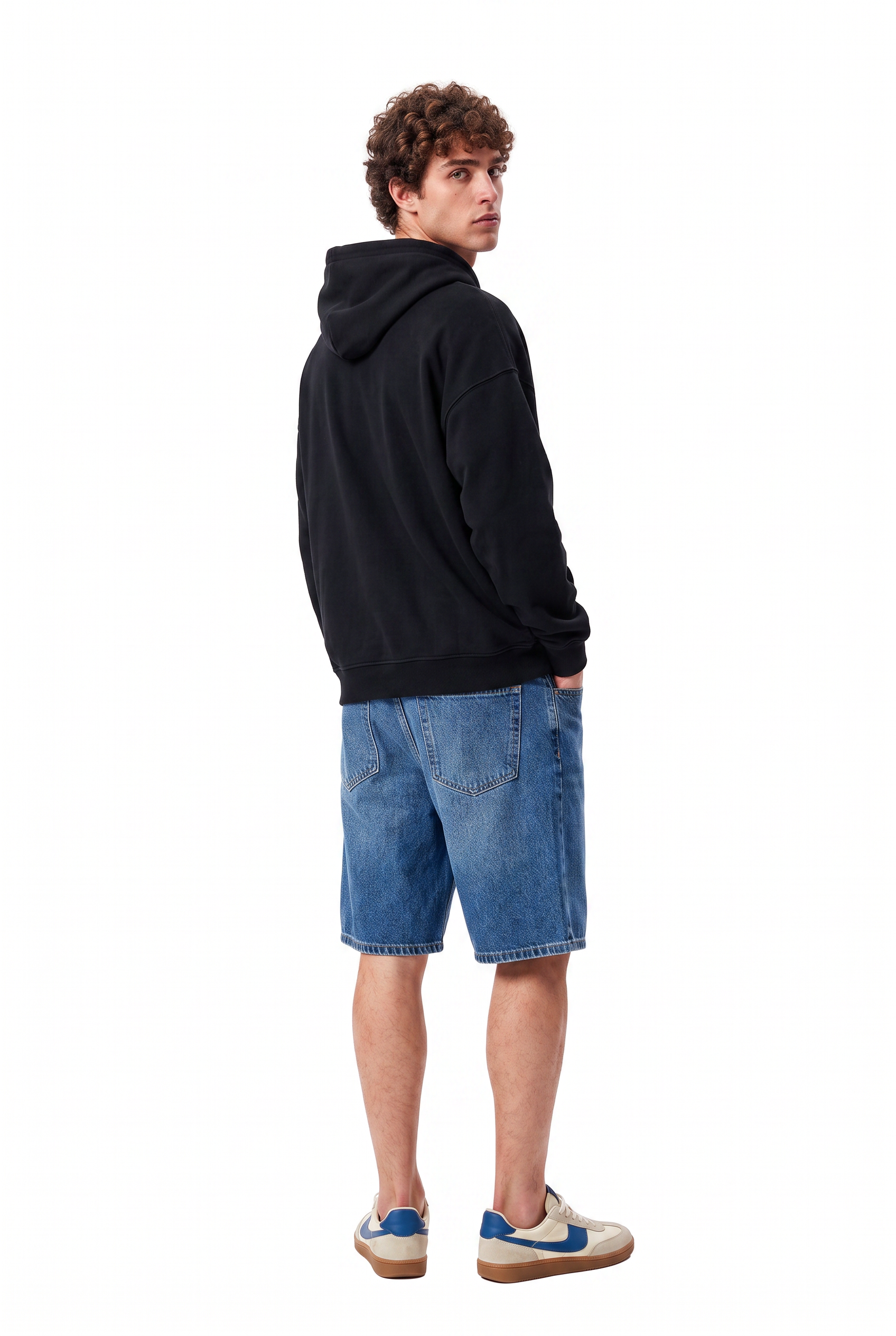 Black Oversized Drawstring Hoodie