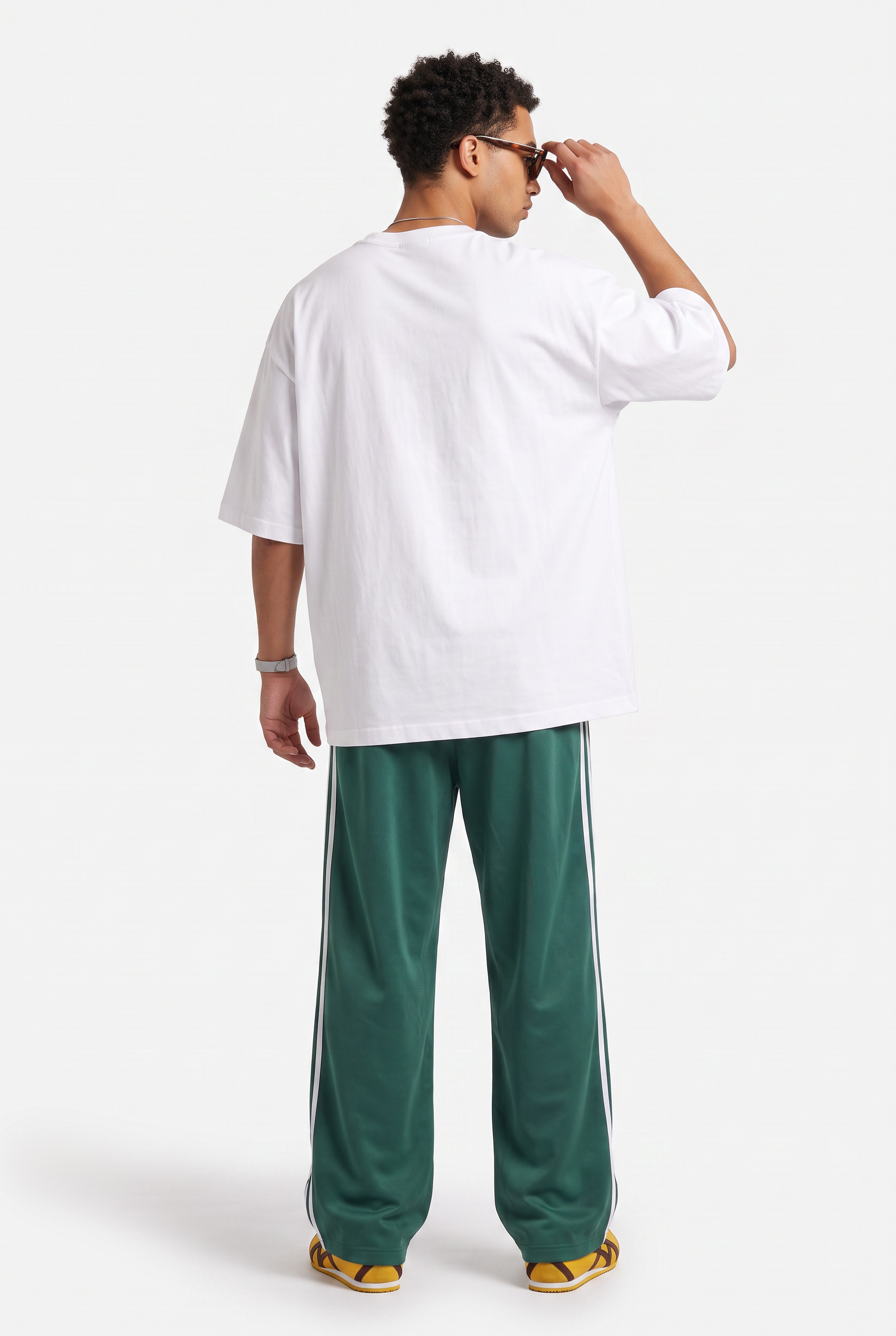 White Oversized Crew Neck Tee