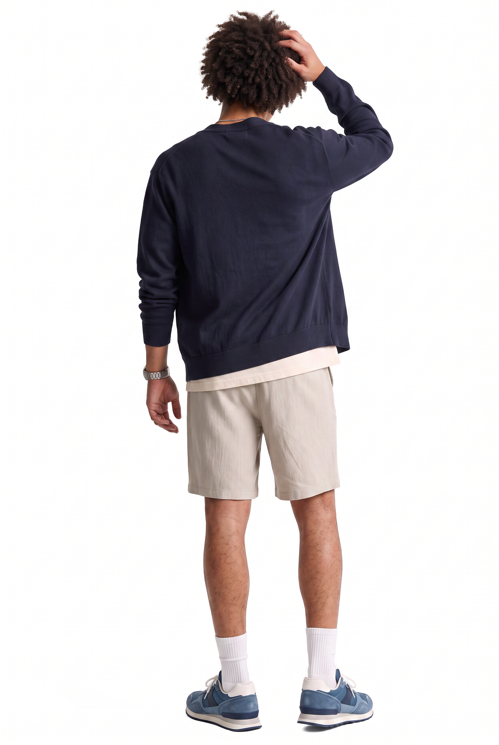 Beige Drawstring Regular Shorts