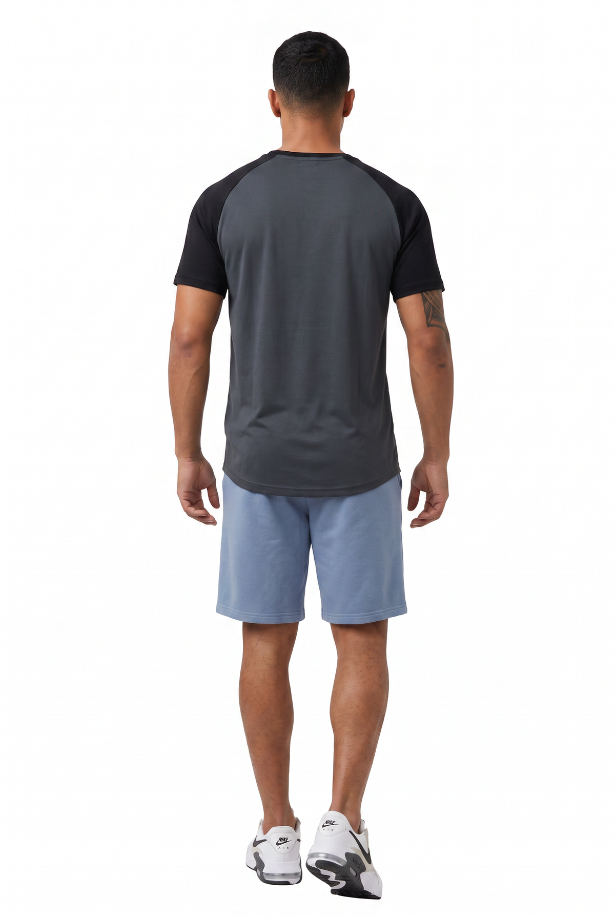 Charcoal Slim Fit Raglan Tee