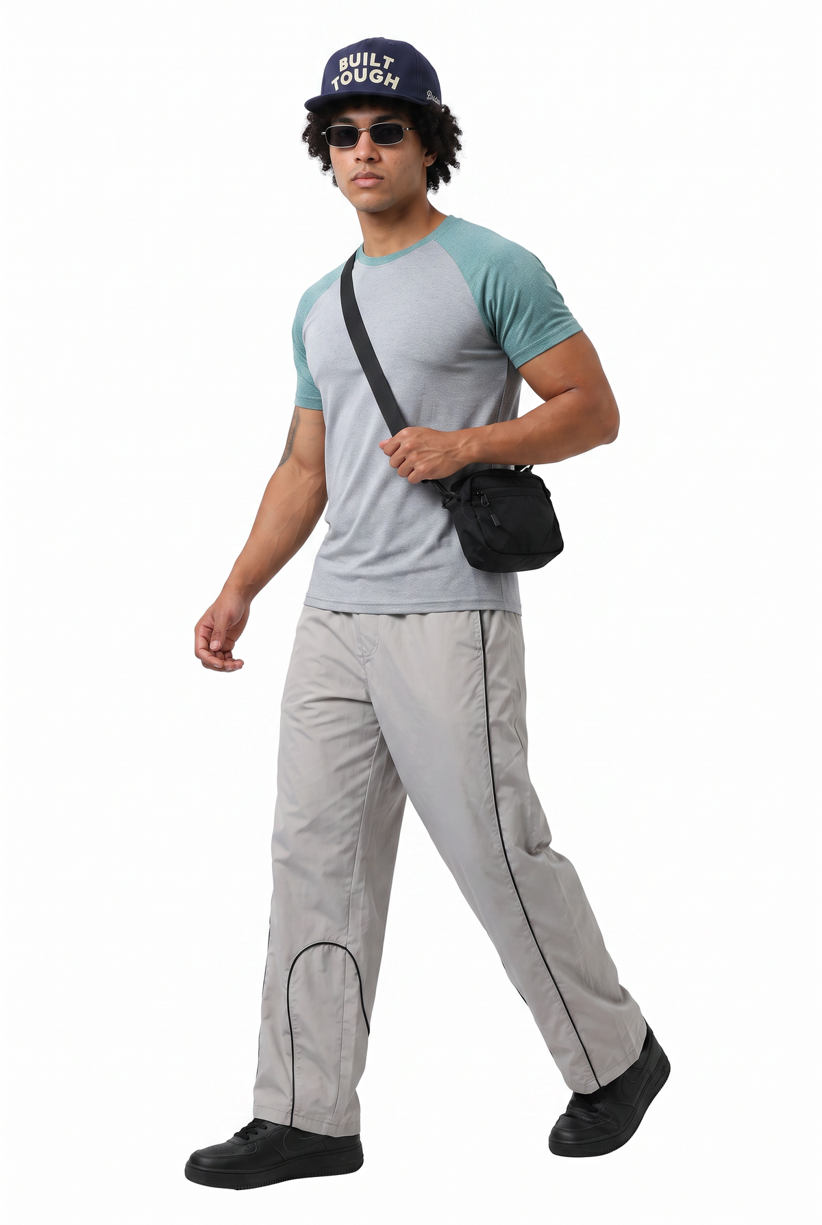 Grey Slim Fit Raglan Tee