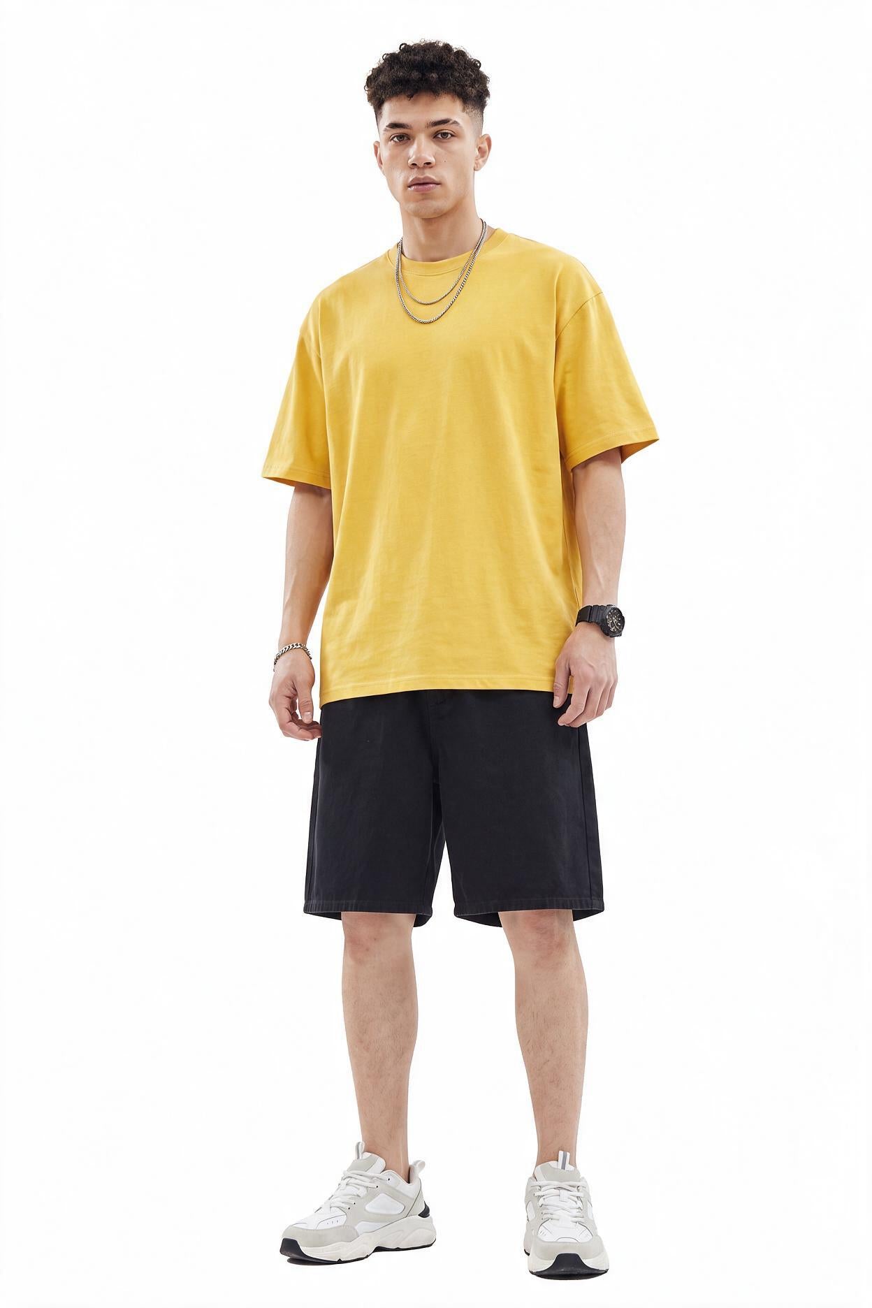 Black Drawstring Regular Shorts