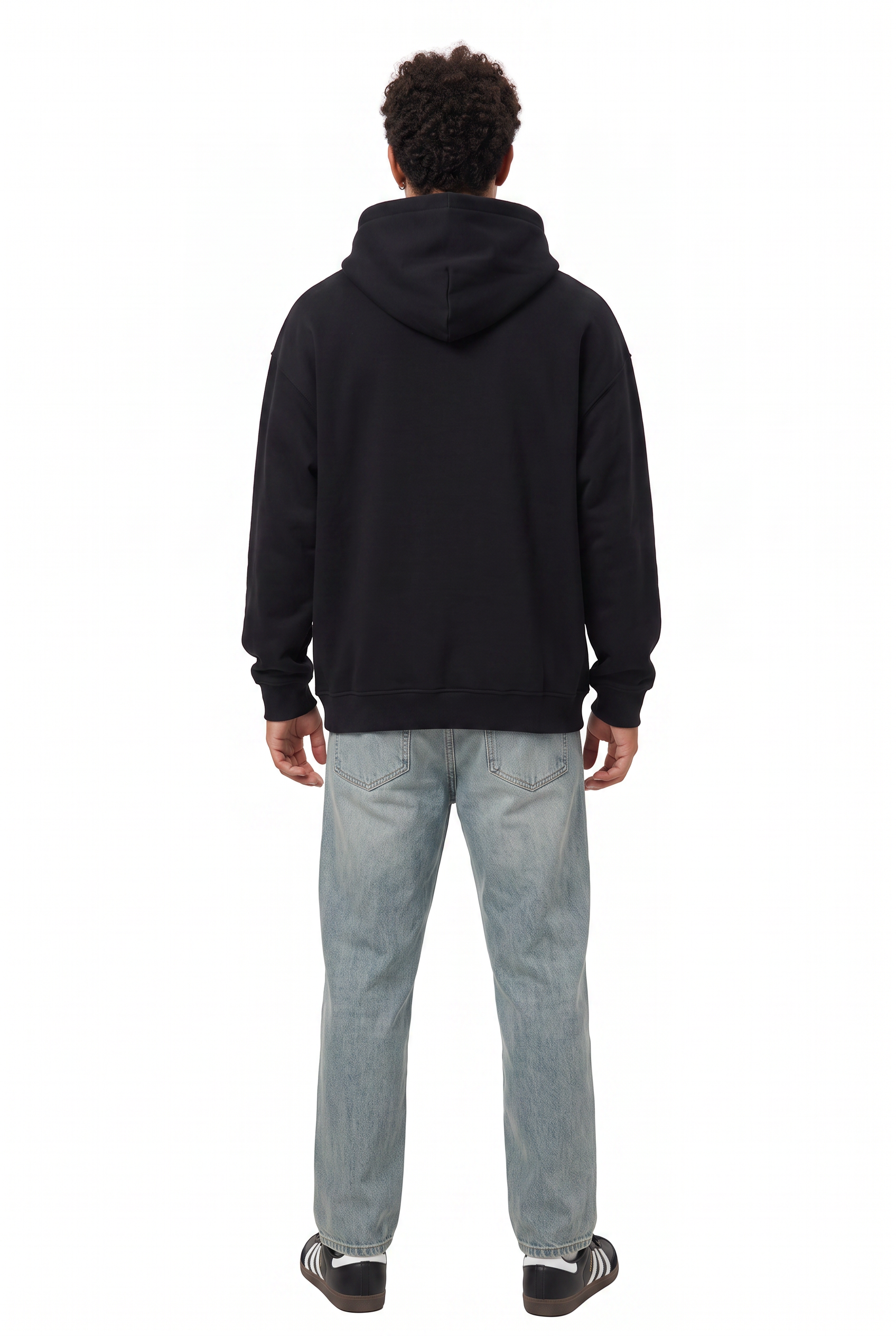 Black Oversized Drawstring Hoodie
