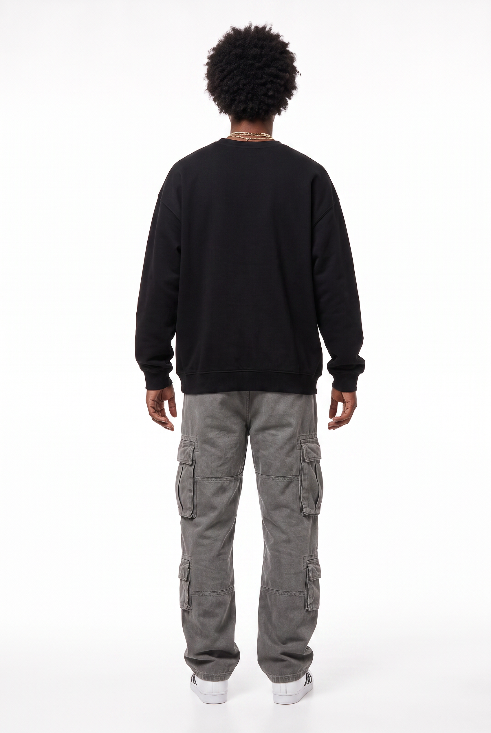 Black Dropped Shoulder Oversized Sweatshirt