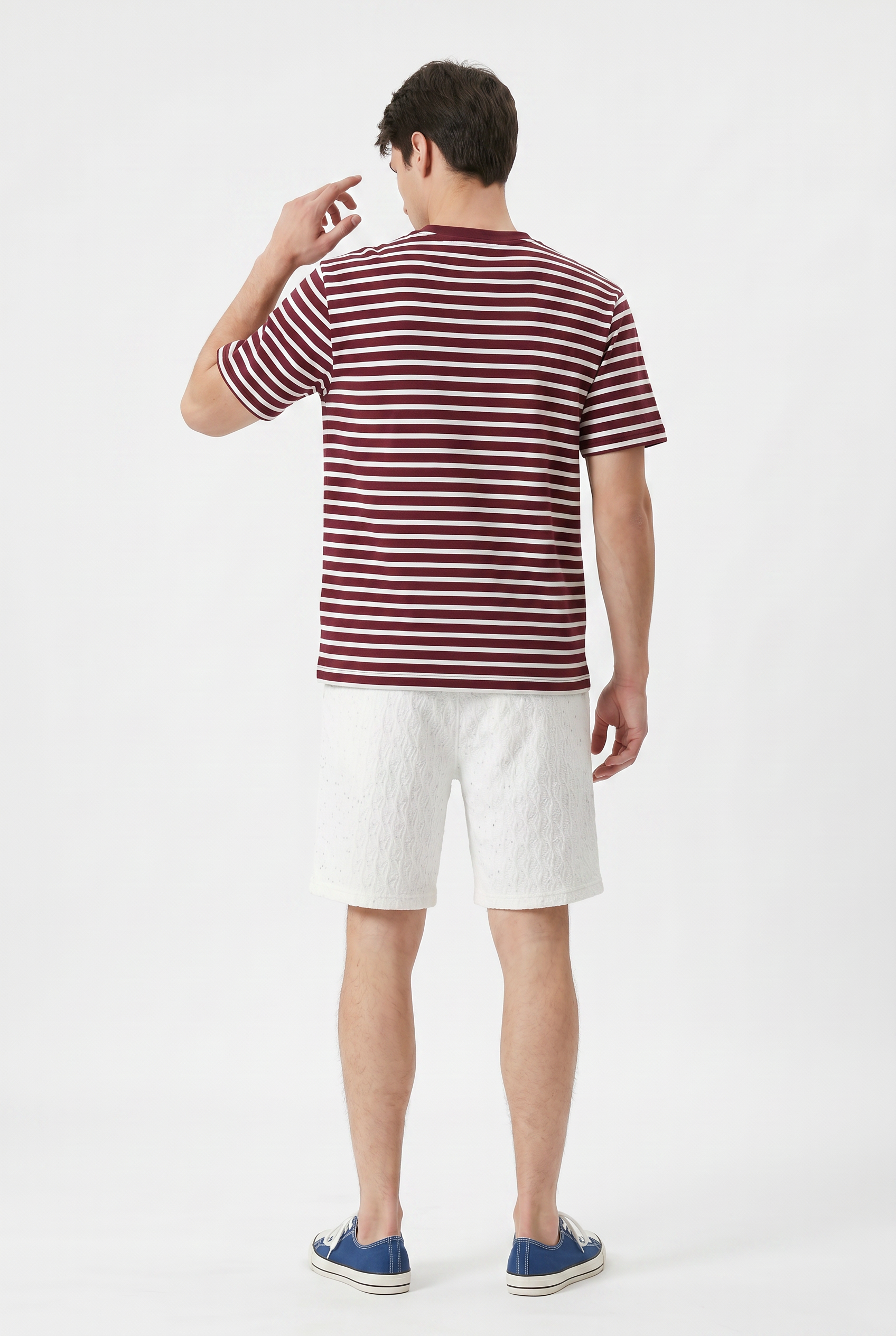 White Relaxed Drawstring Shorts