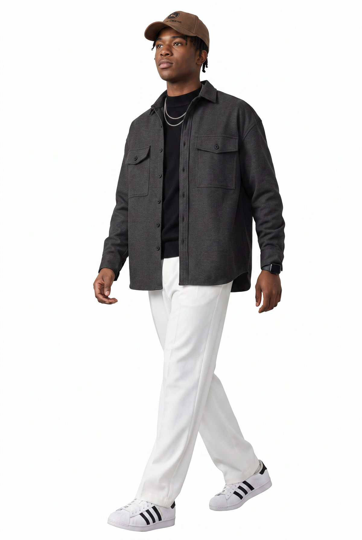 Brushed Charcoal Overshirt Jacket