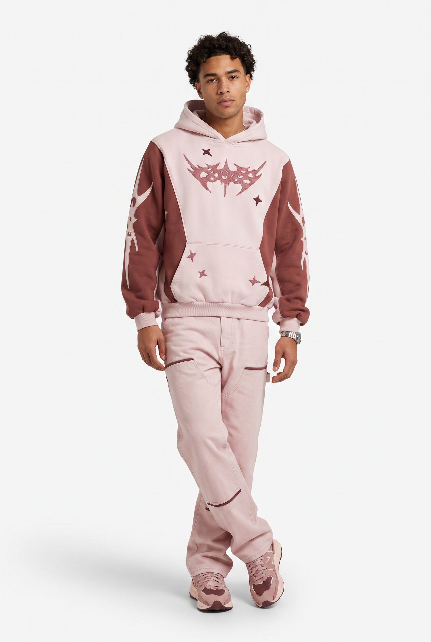 Red Oversized Drawstring Hoodie