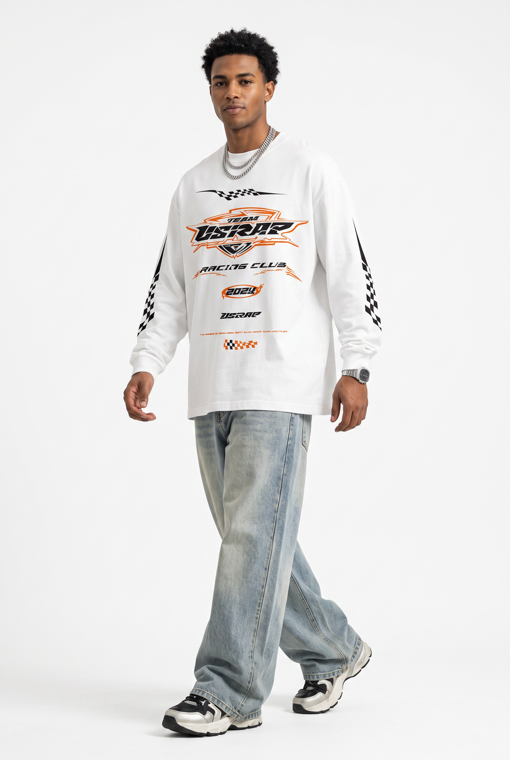 White Dropped Shoulder Oversized Tee