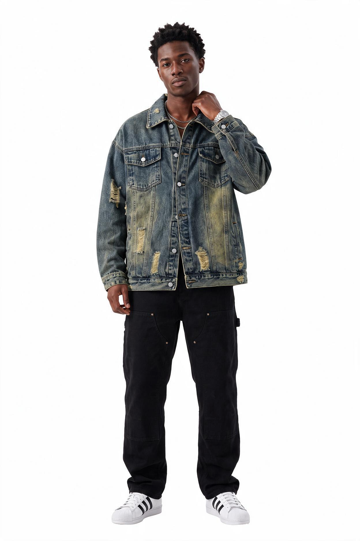 Navy Hooded Zip Jacket