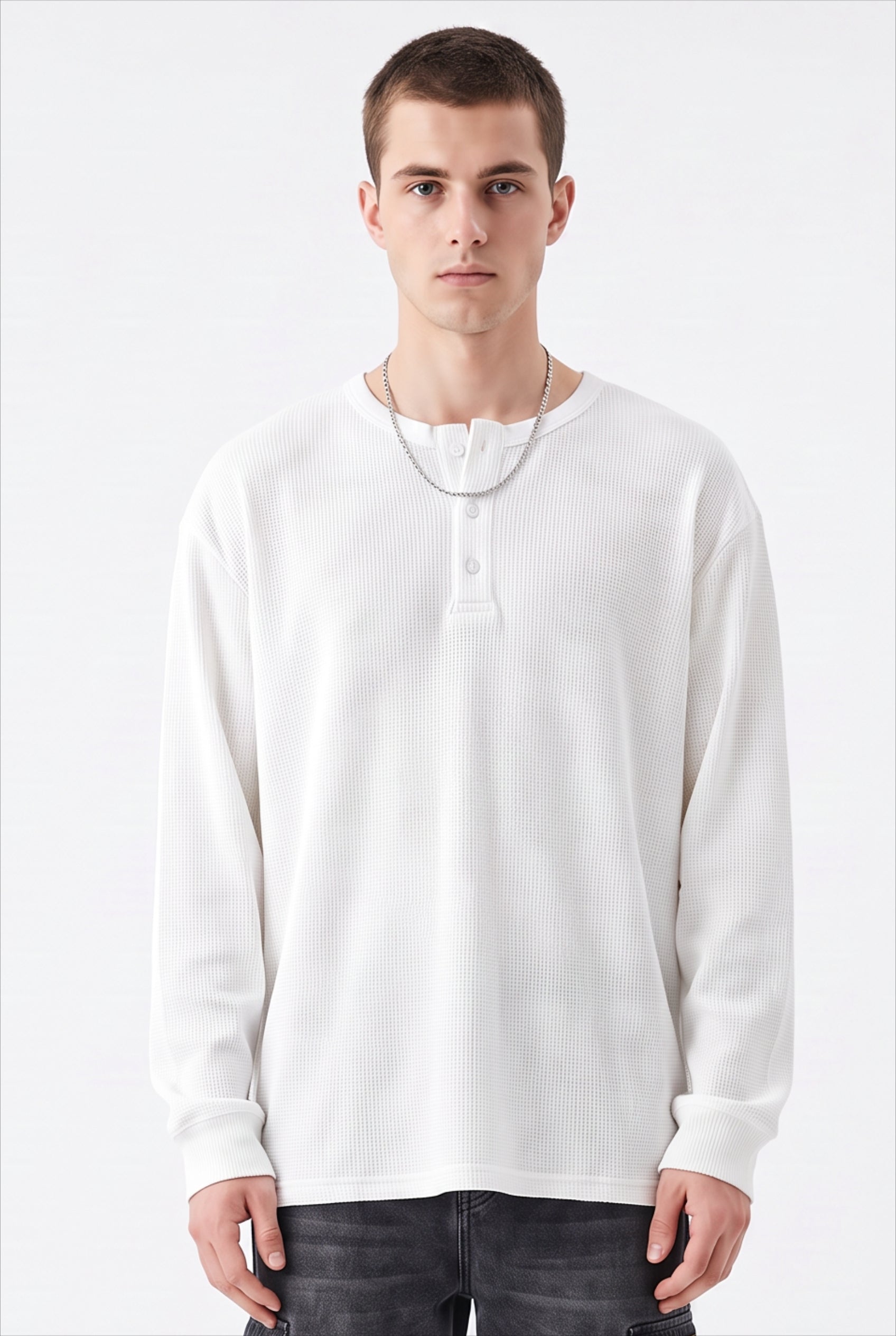 White Dropped Shoulder Oversized Tee