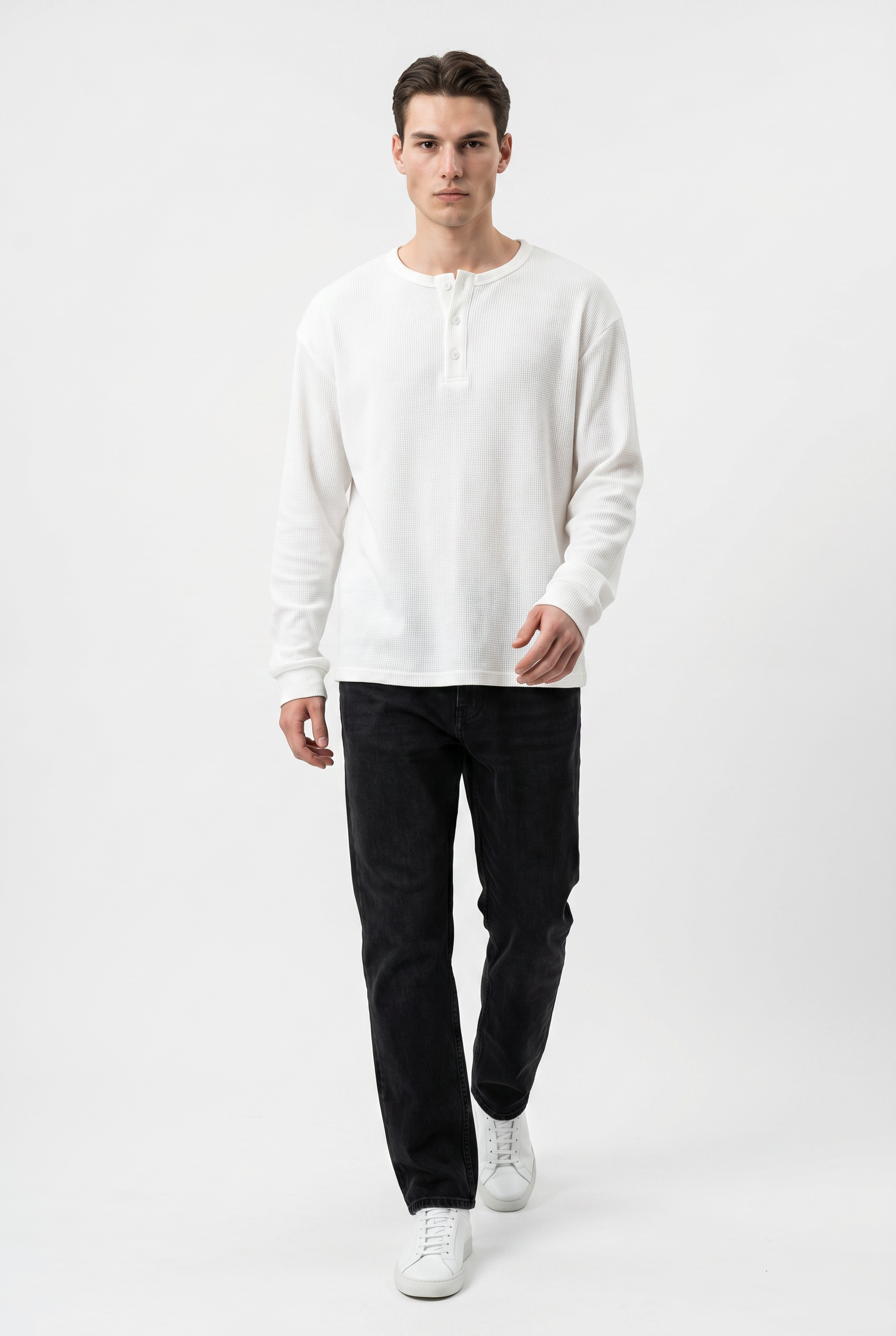 White Clean Cut Oversized T-Shirt