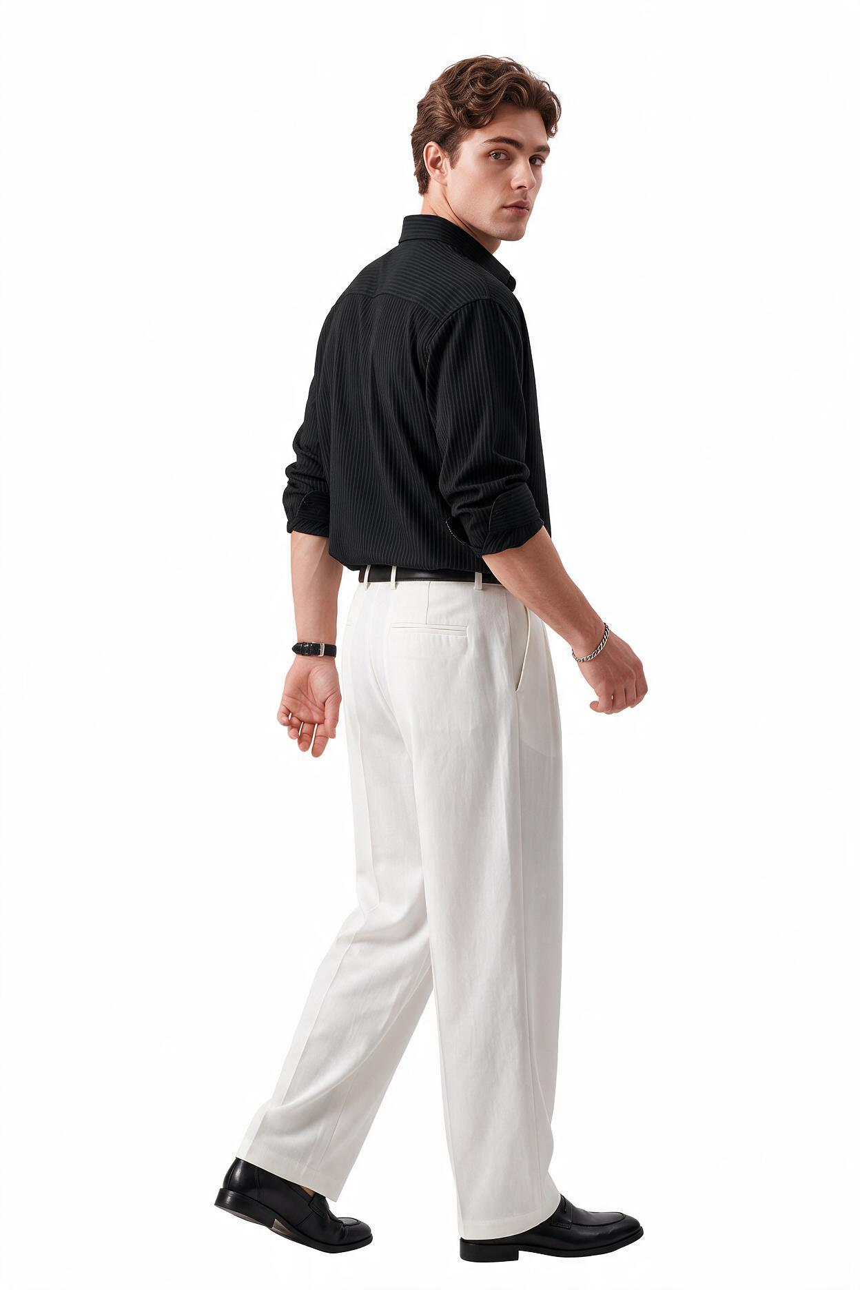 Black Chest Pocket Casual Shirt