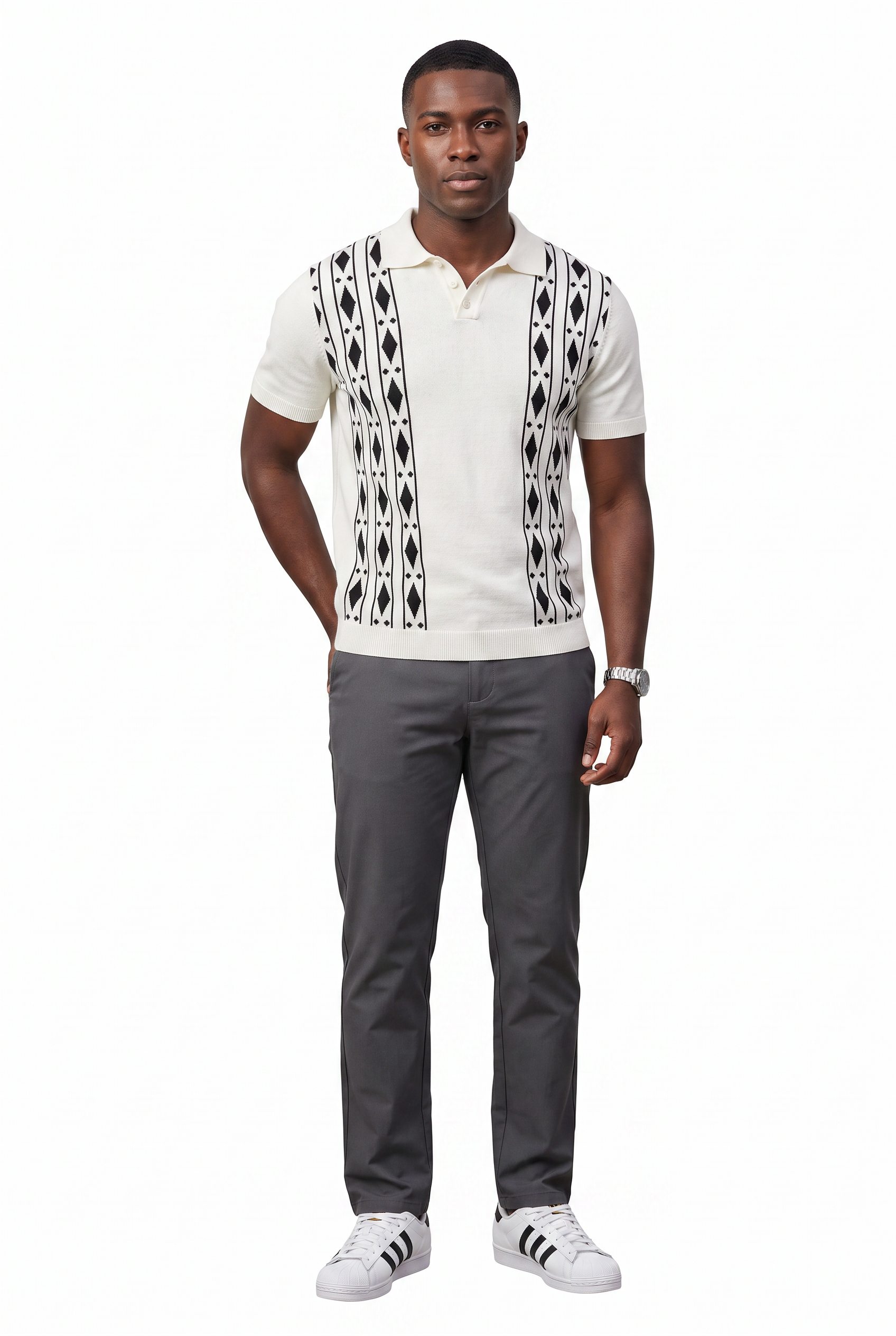 Grey Flat-Front Slim Formal Trousers