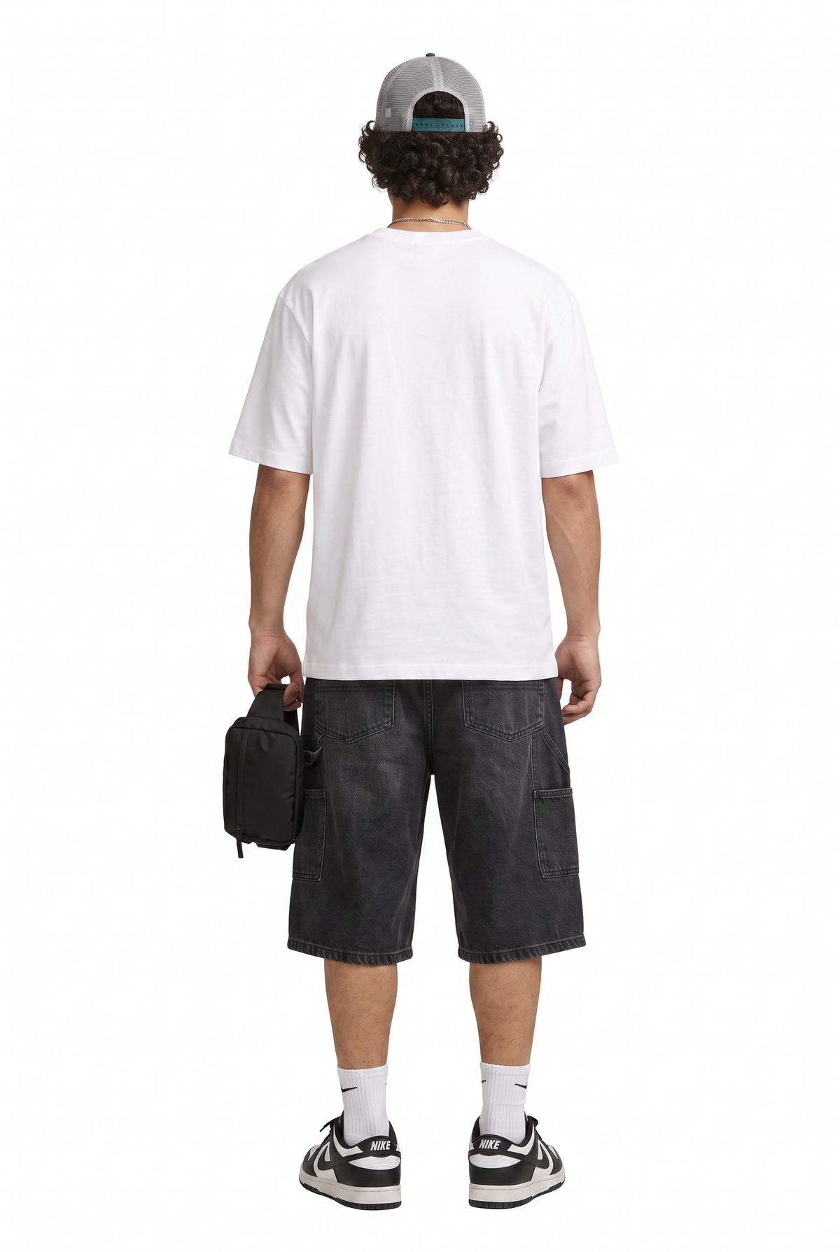 White Oversized Graphic Print Tee