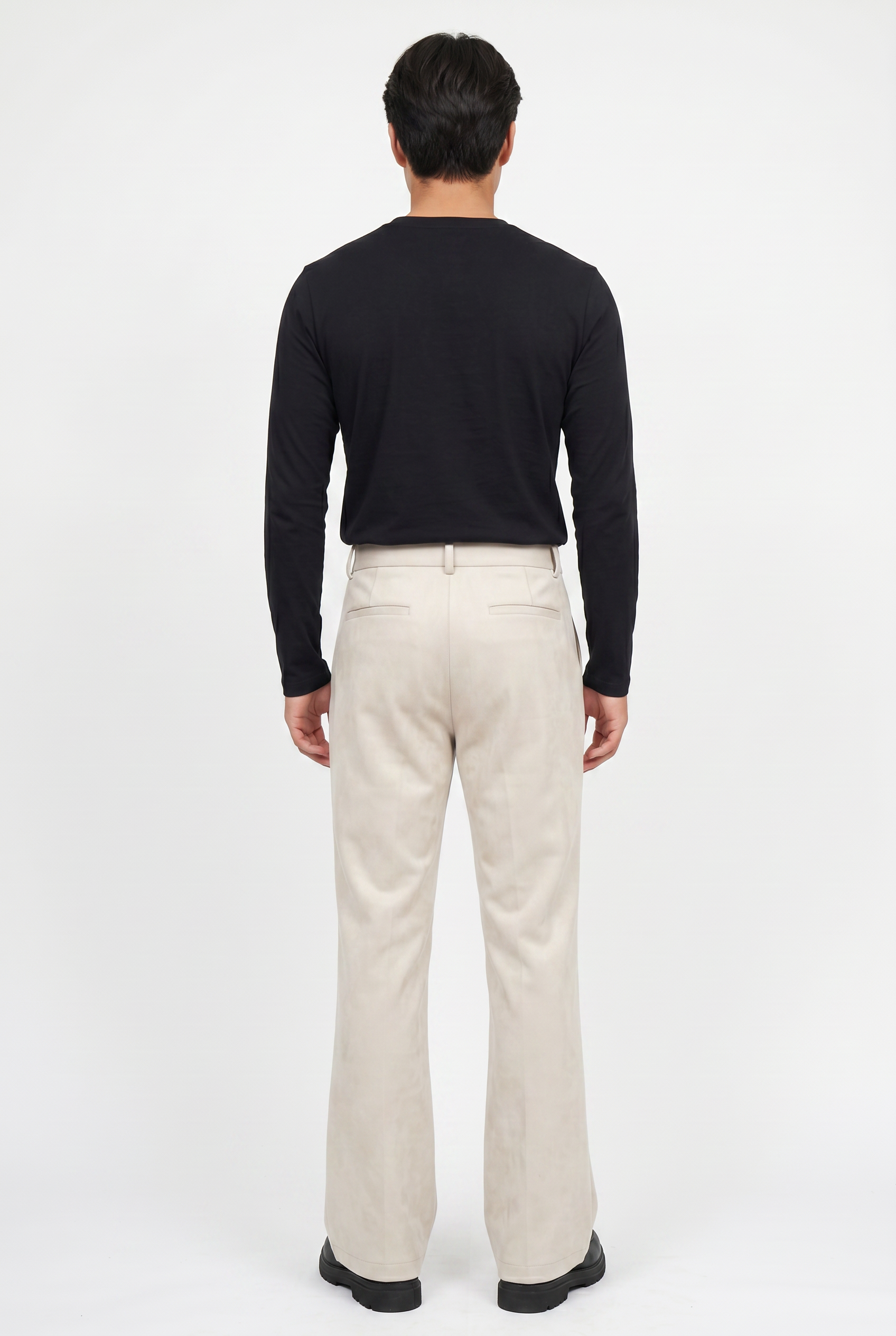 Cream Slim Formal Trouser