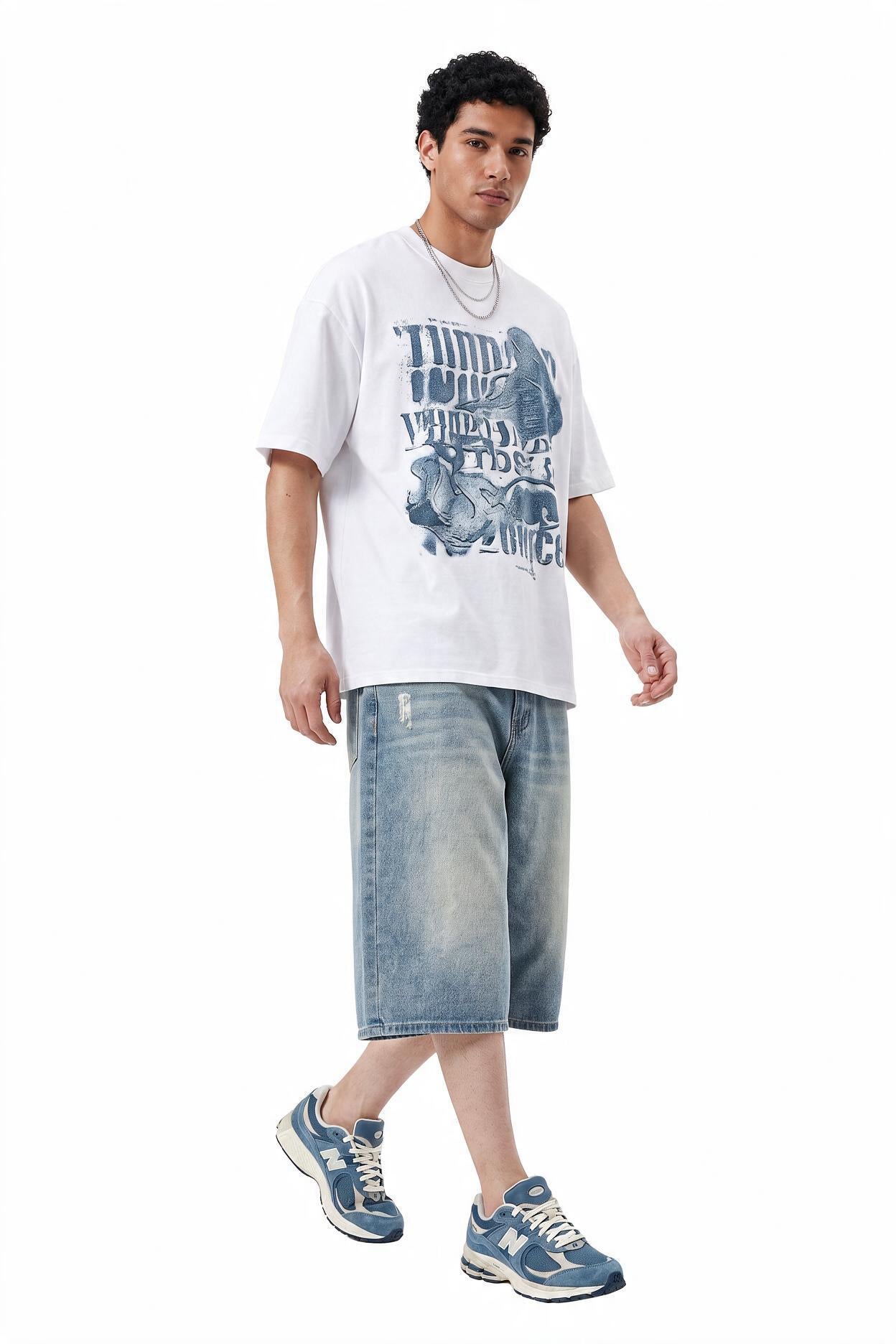 Navy Drawstring Regular Shorts