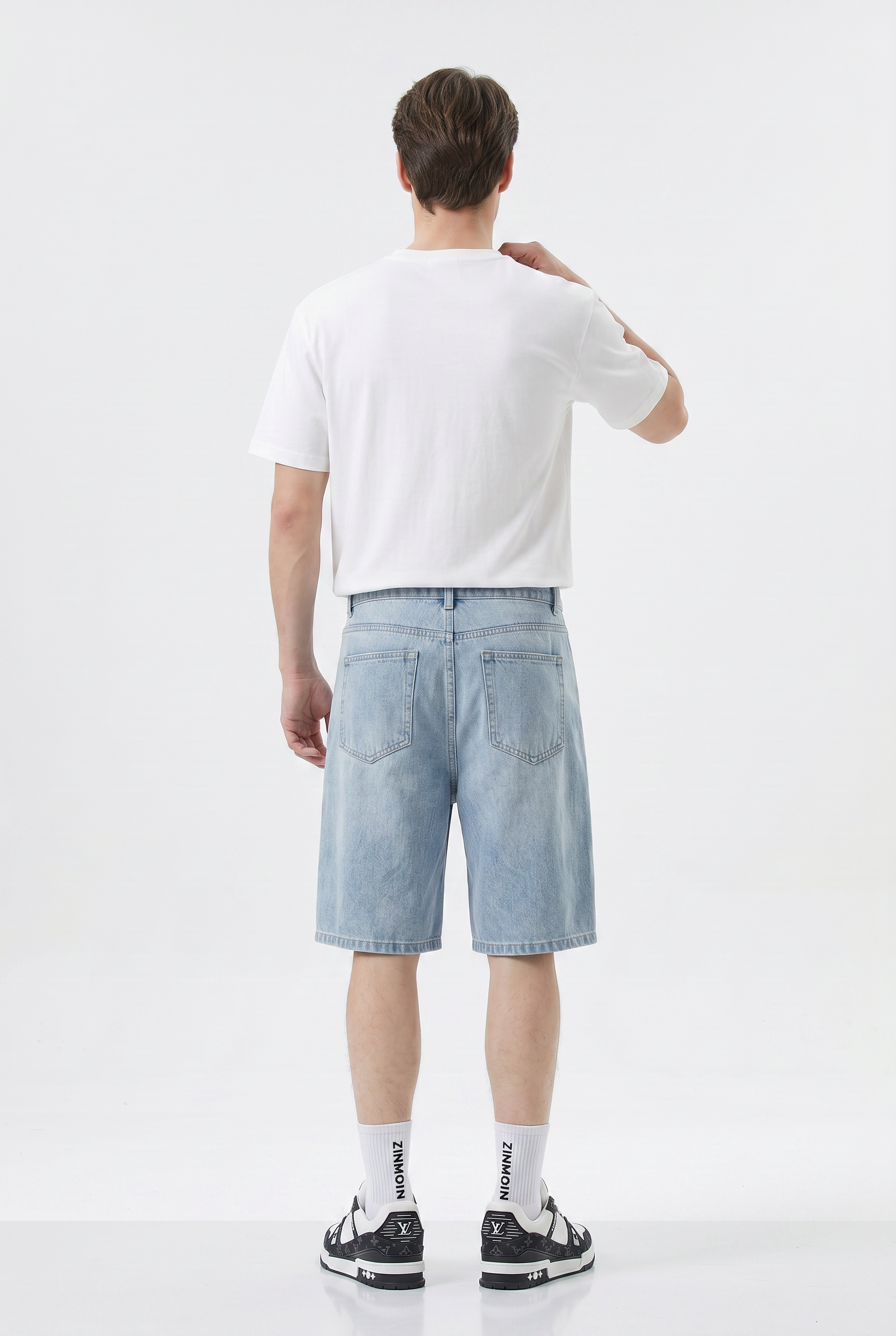 Blue Relaxed Cargo Shorts