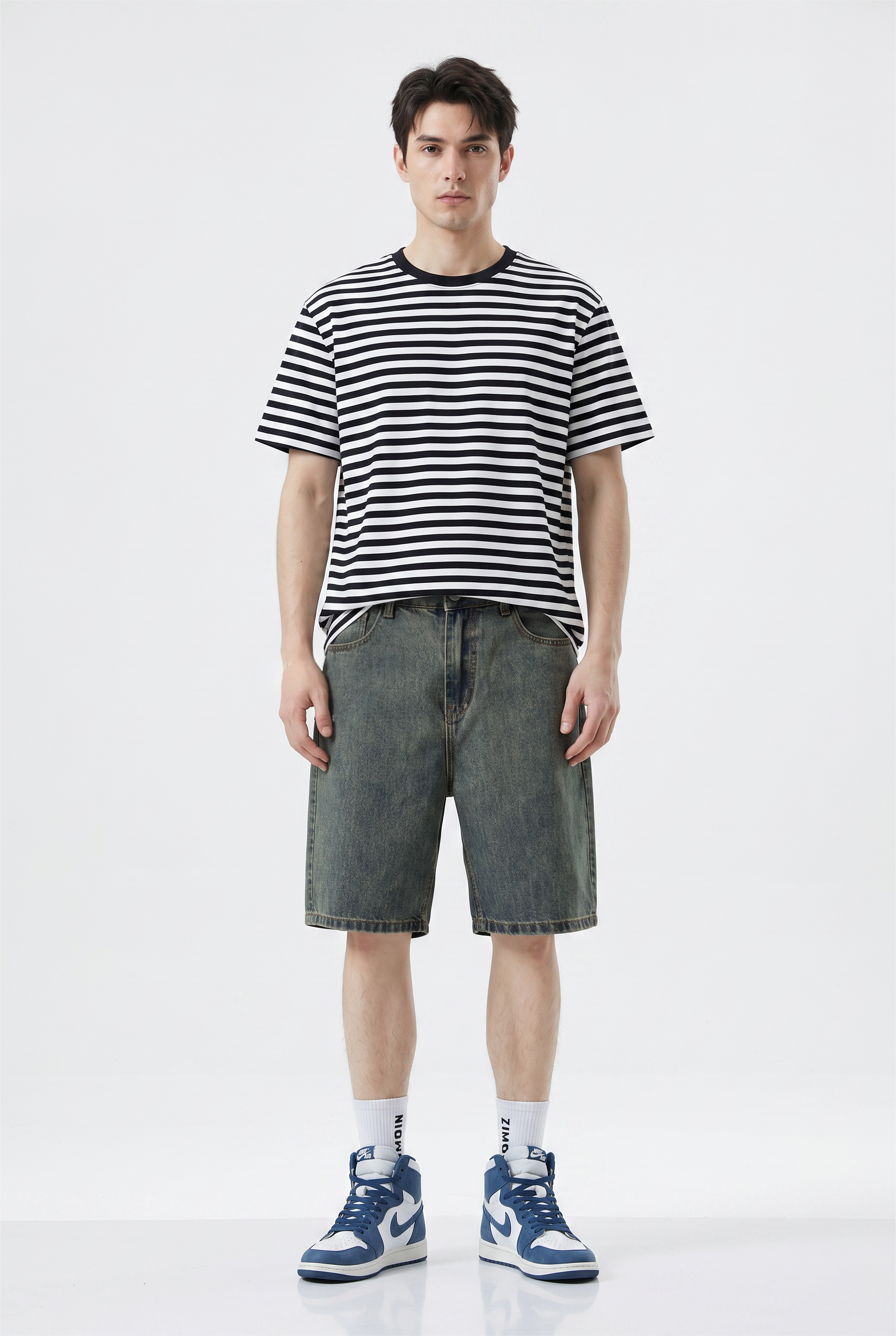 Grey Relaxed Drawstring Shorts