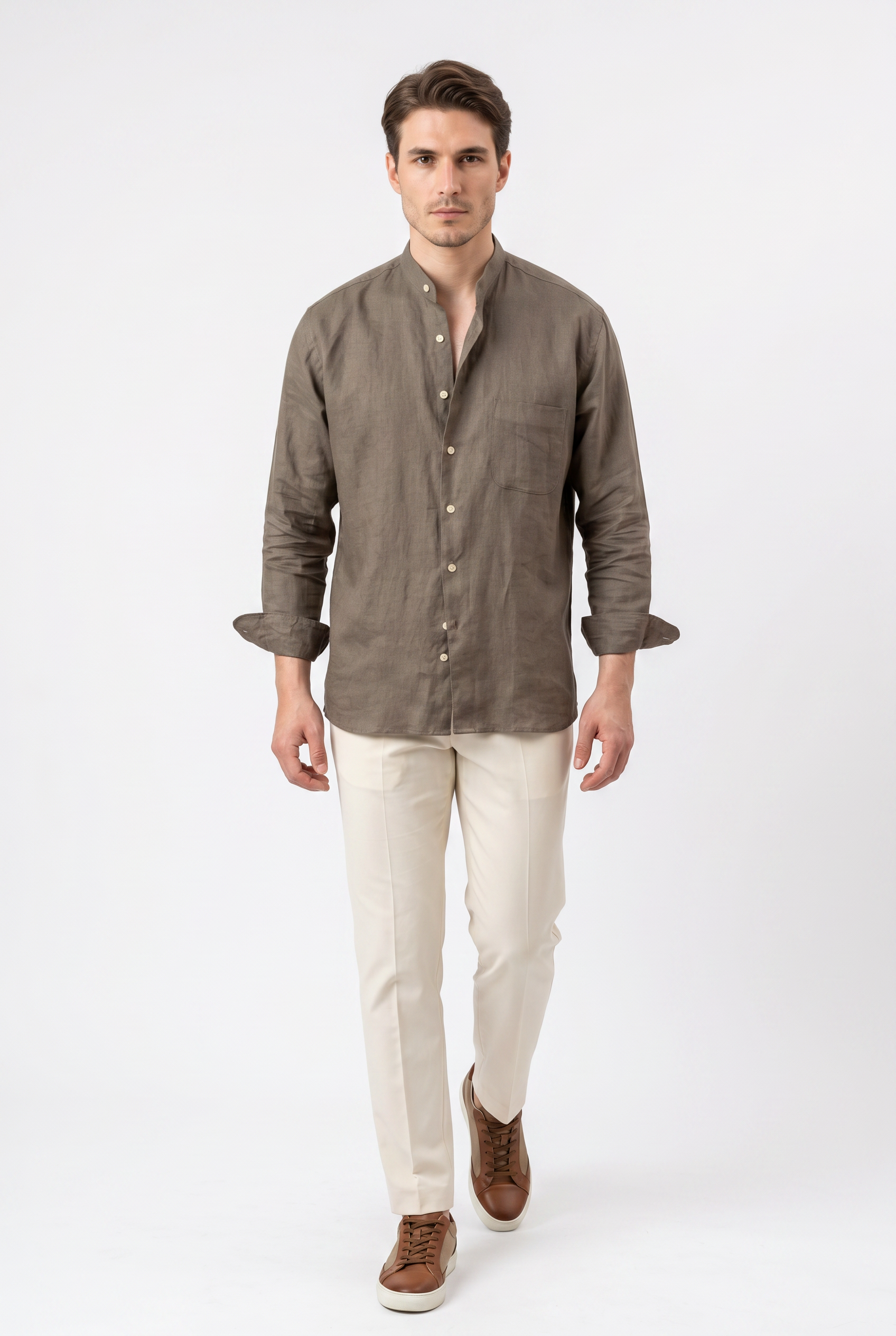 Brown Relaxed Casual Shirt
