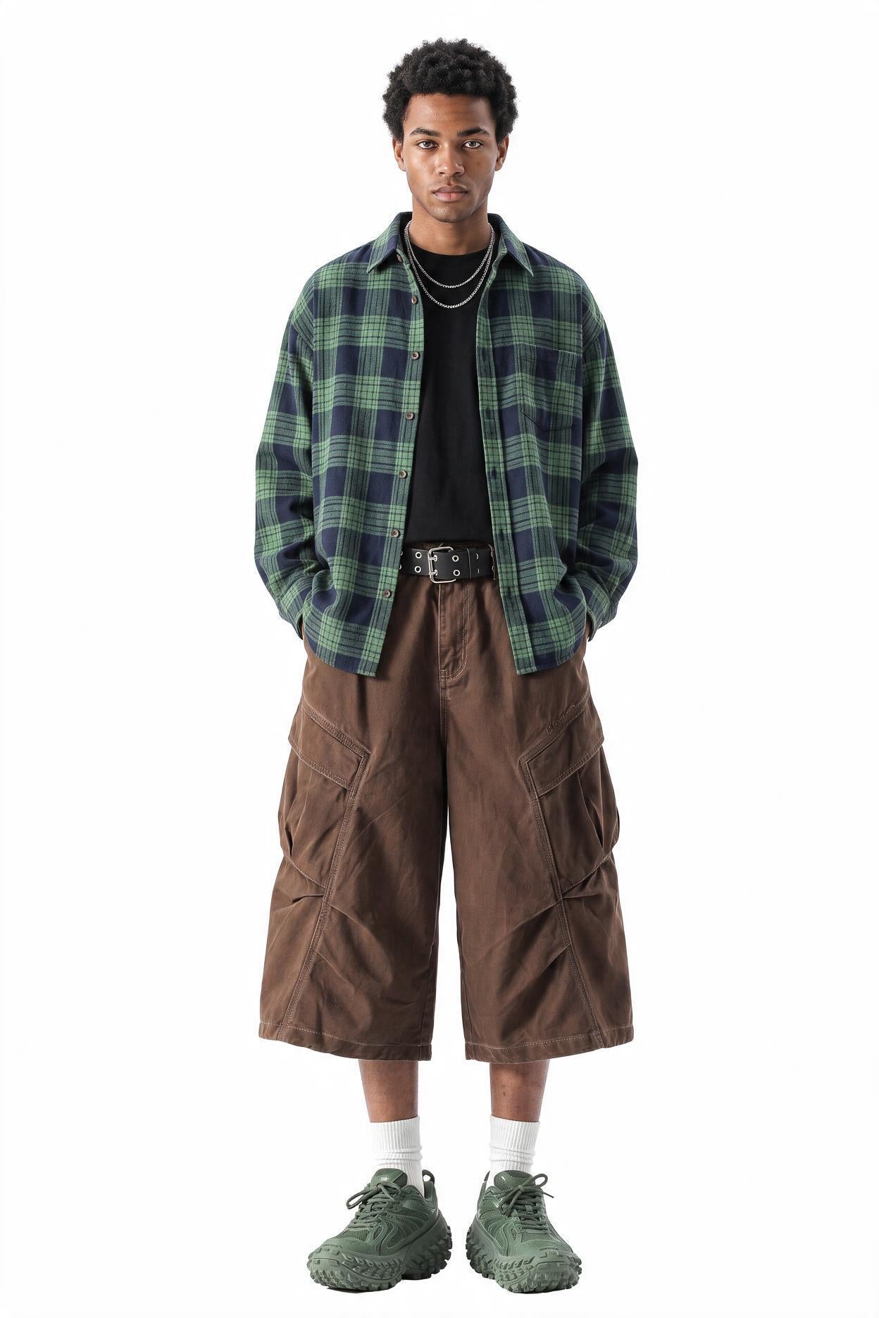 Brown Cargo Regular Shorts
