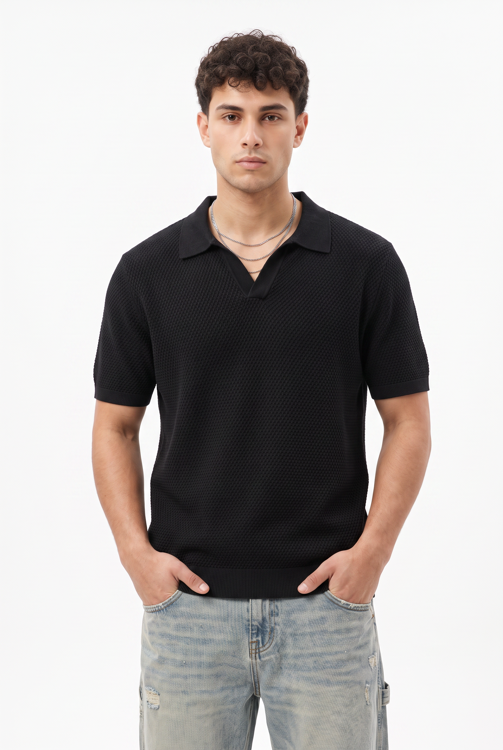 Black Oversized Crew Neck Tee