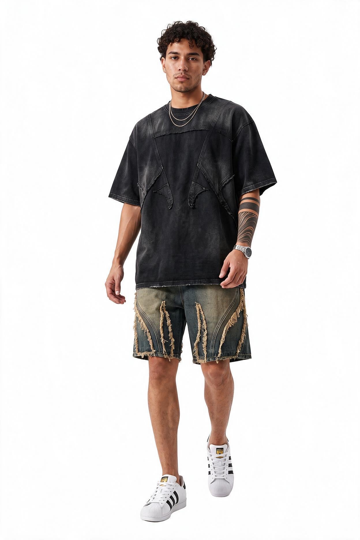 Navy Drawstring Regular Shorts
