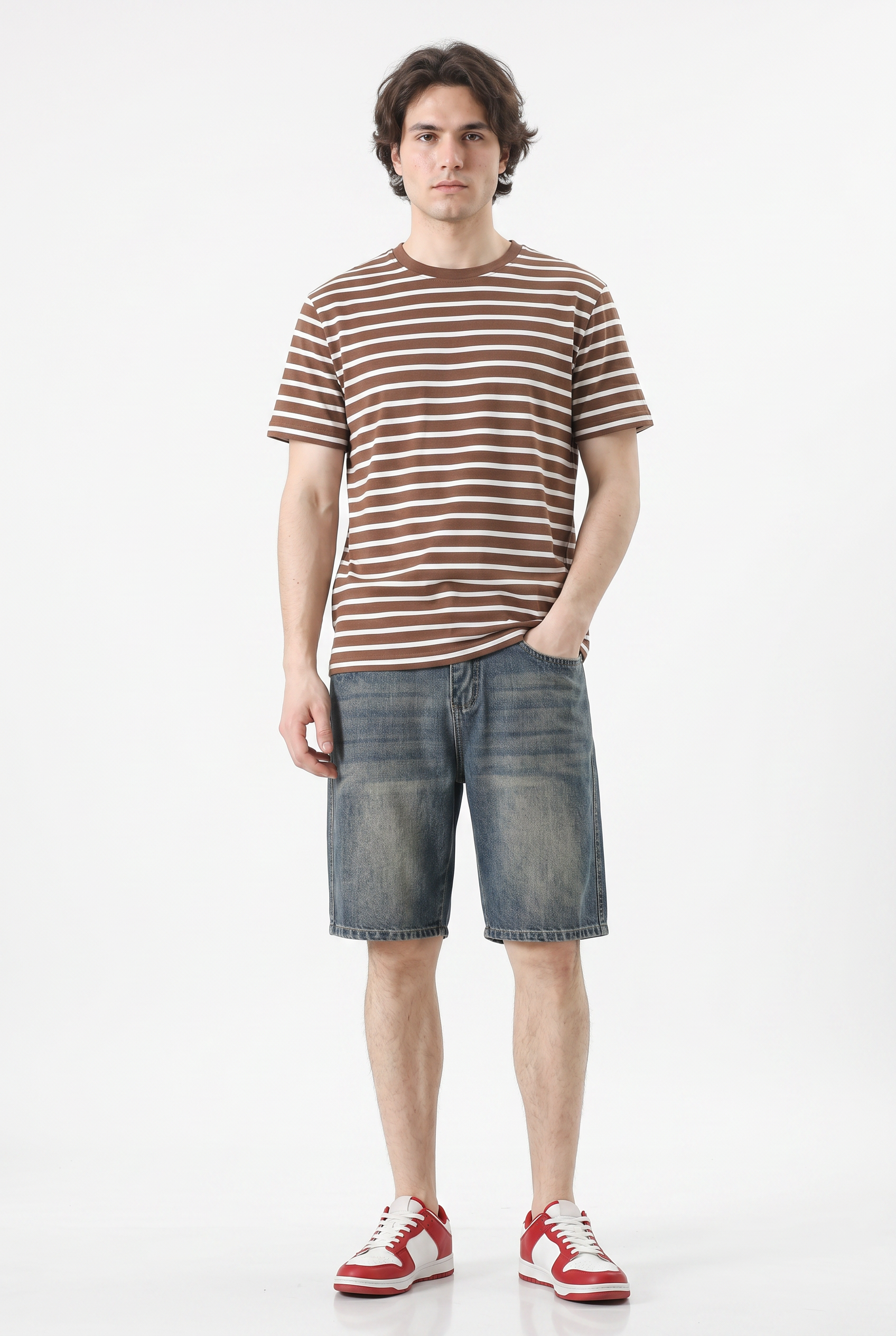 Blue Relaxed Cargo Shorts