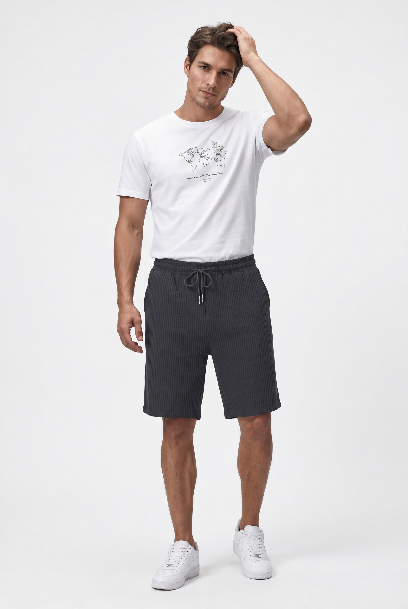 Black Relaxed Cargo Shorts