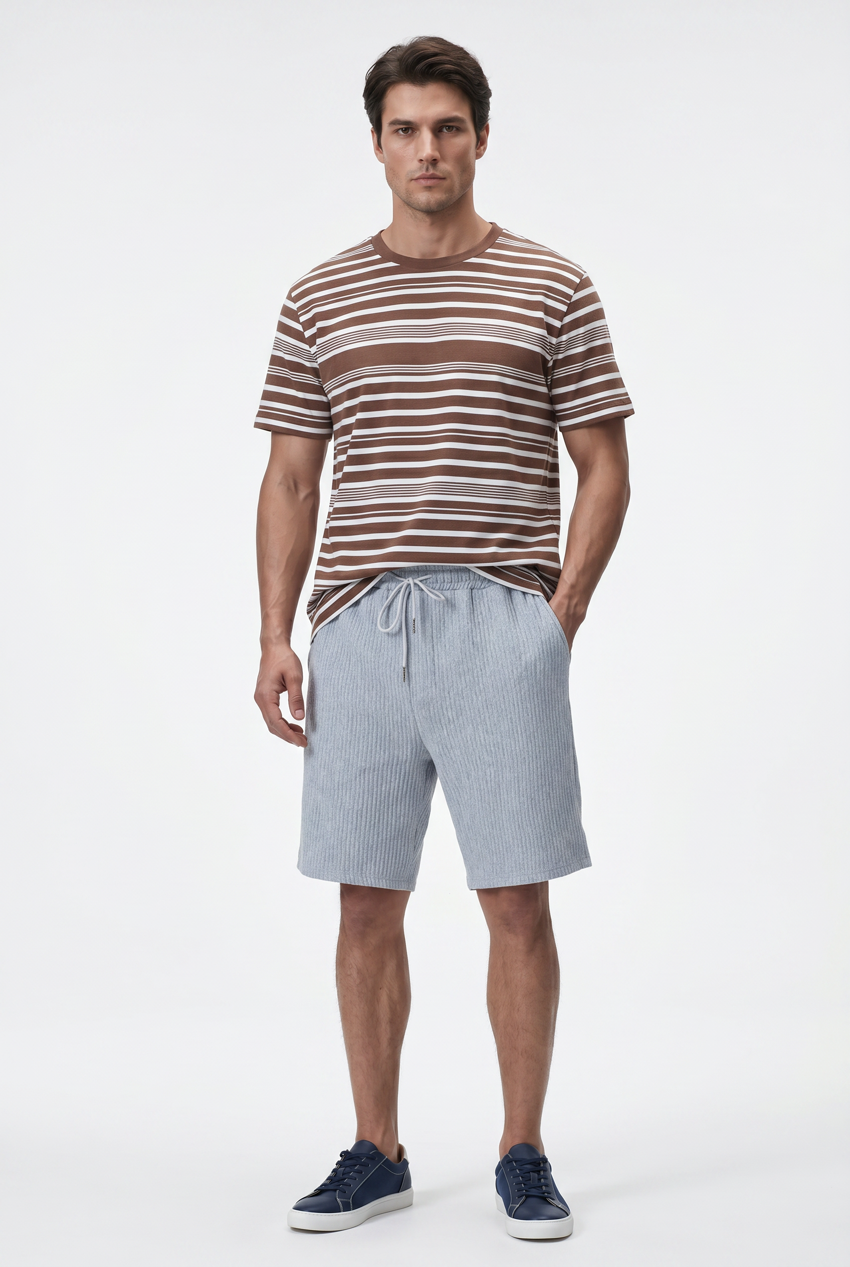 Grey Relaxed Casual Shorts