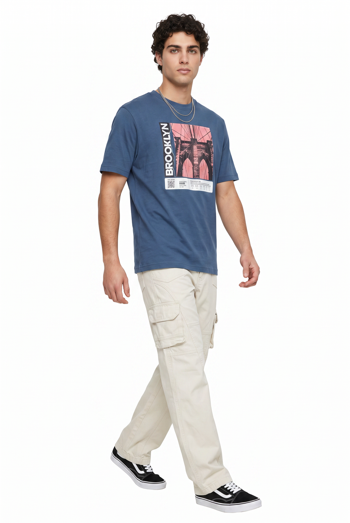 Relaxed Fit Cream Cargo Trousers
