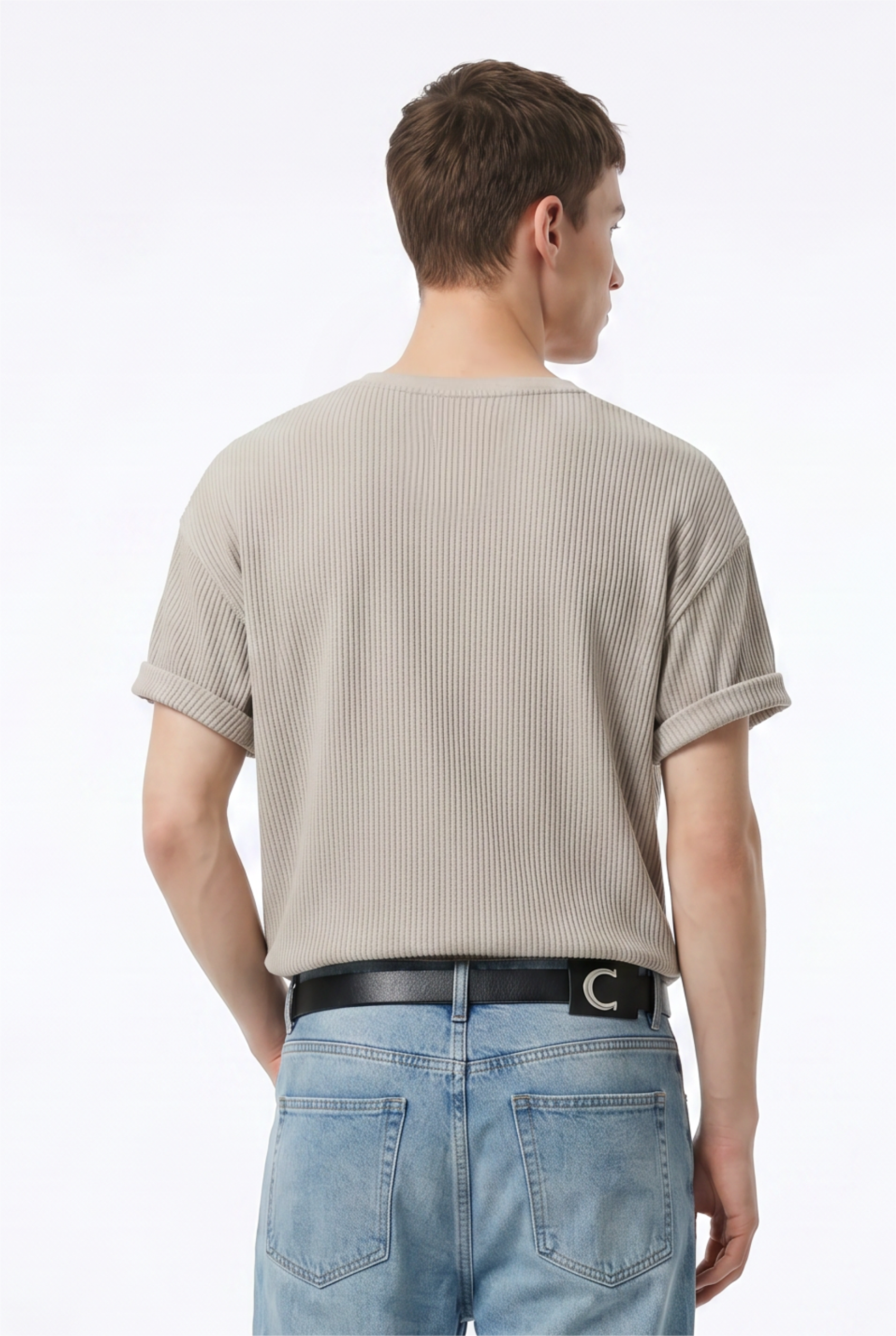 Beige Relaxed Oversized Tee