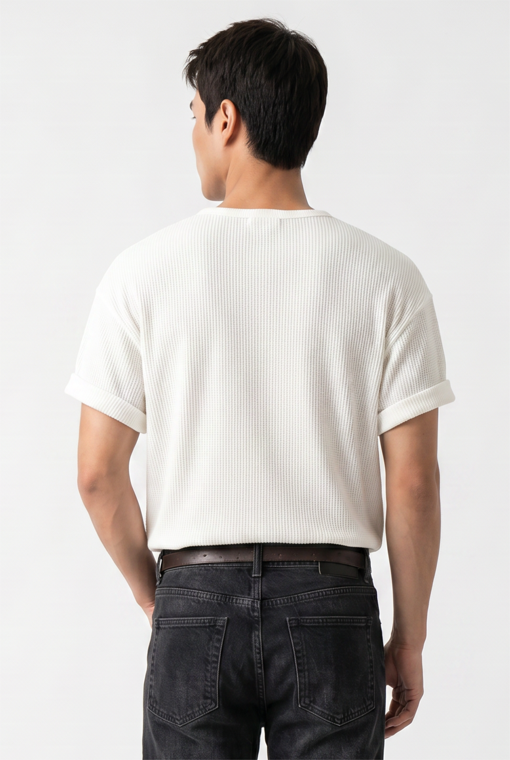 White Clean Cut Oversized T-Shirt