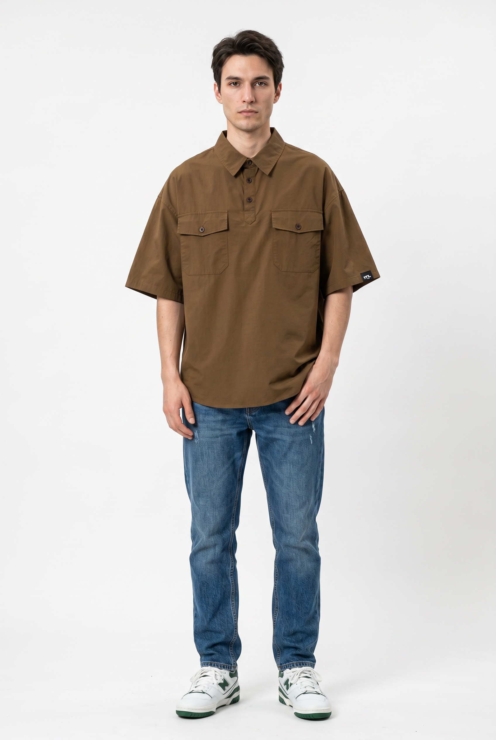 Brown Relaxed Oversized Tee