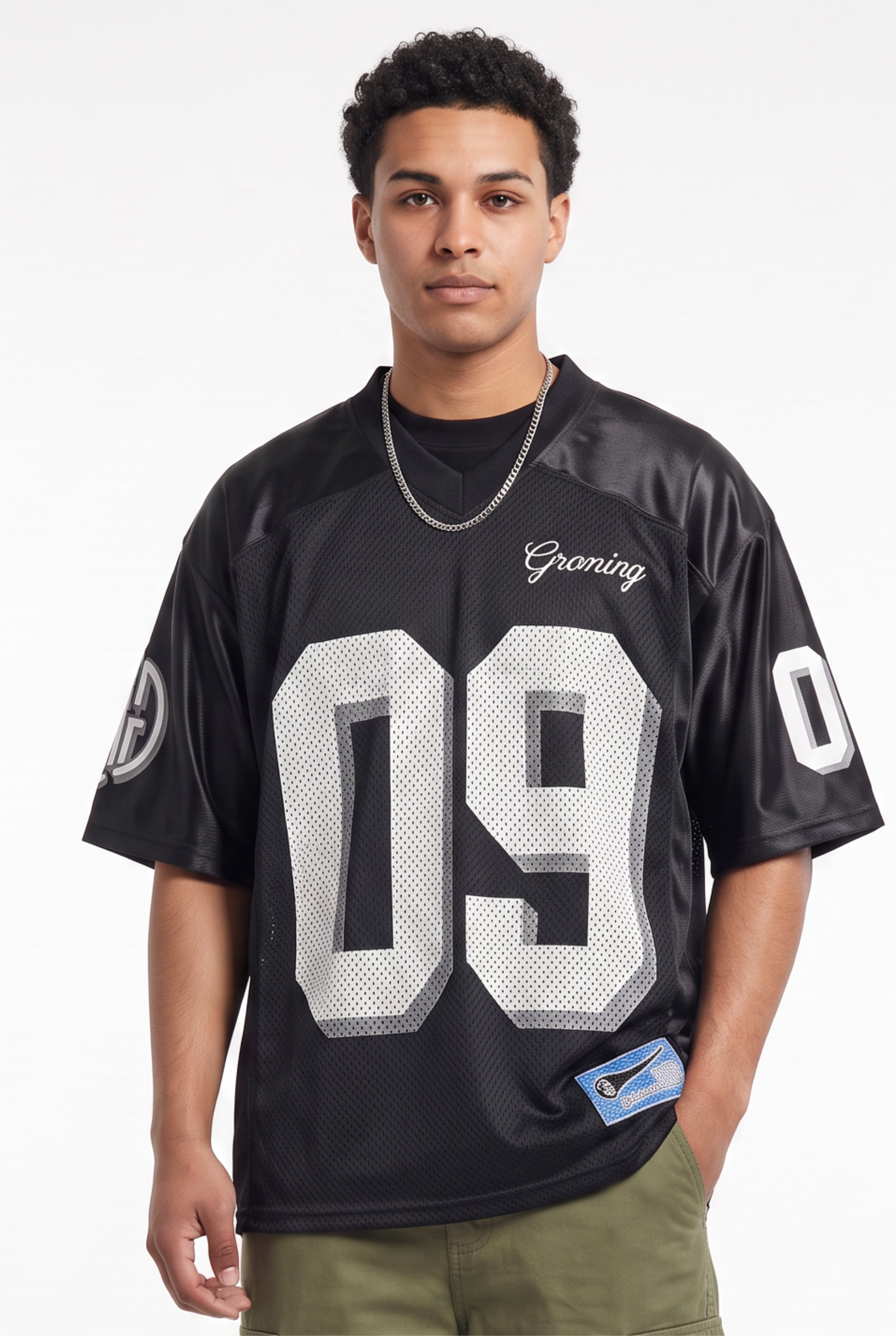 Black Dropped Shoulder Oversized Tee