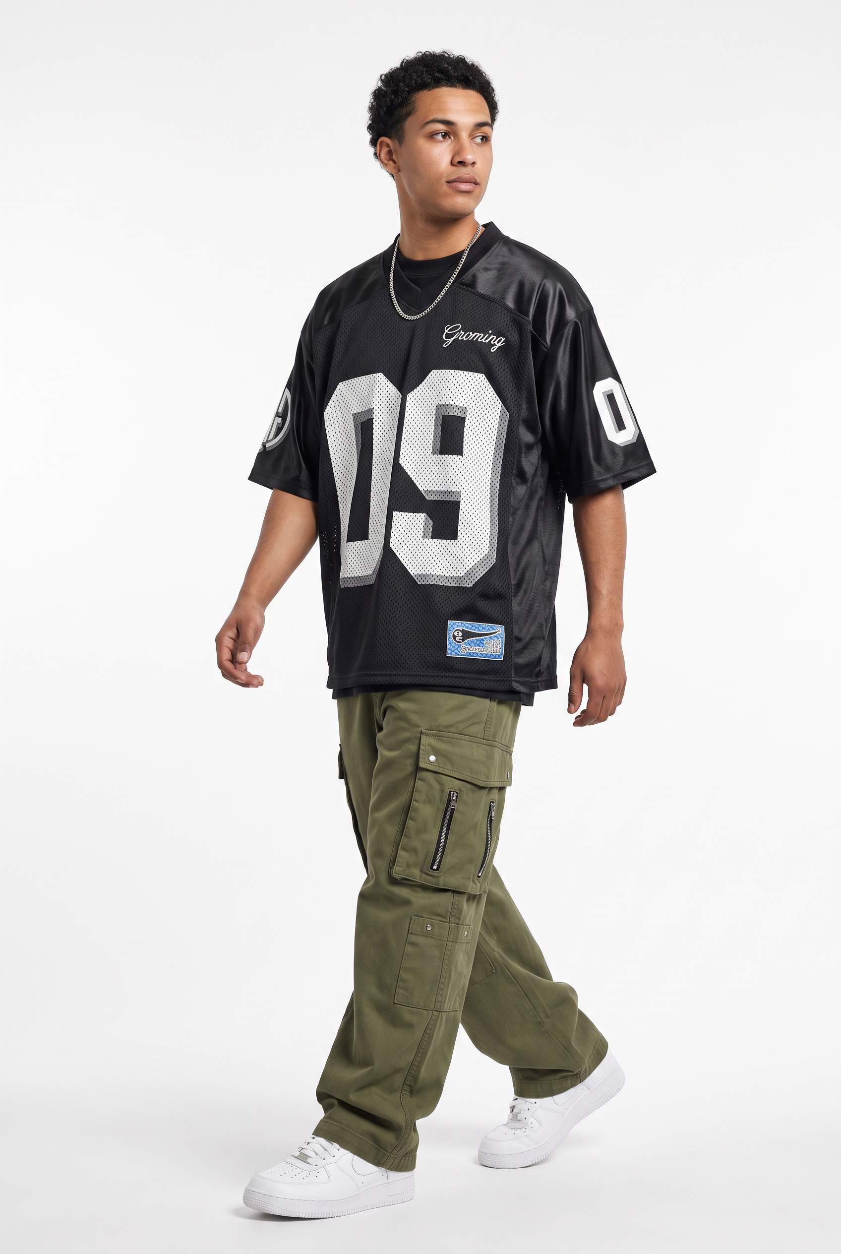 Black Dropped Shoulder Oversized Tee