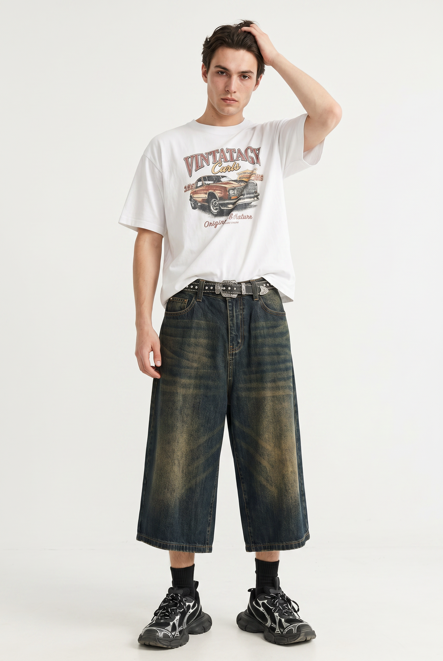 Blue Relaxed Drawstring Shorts