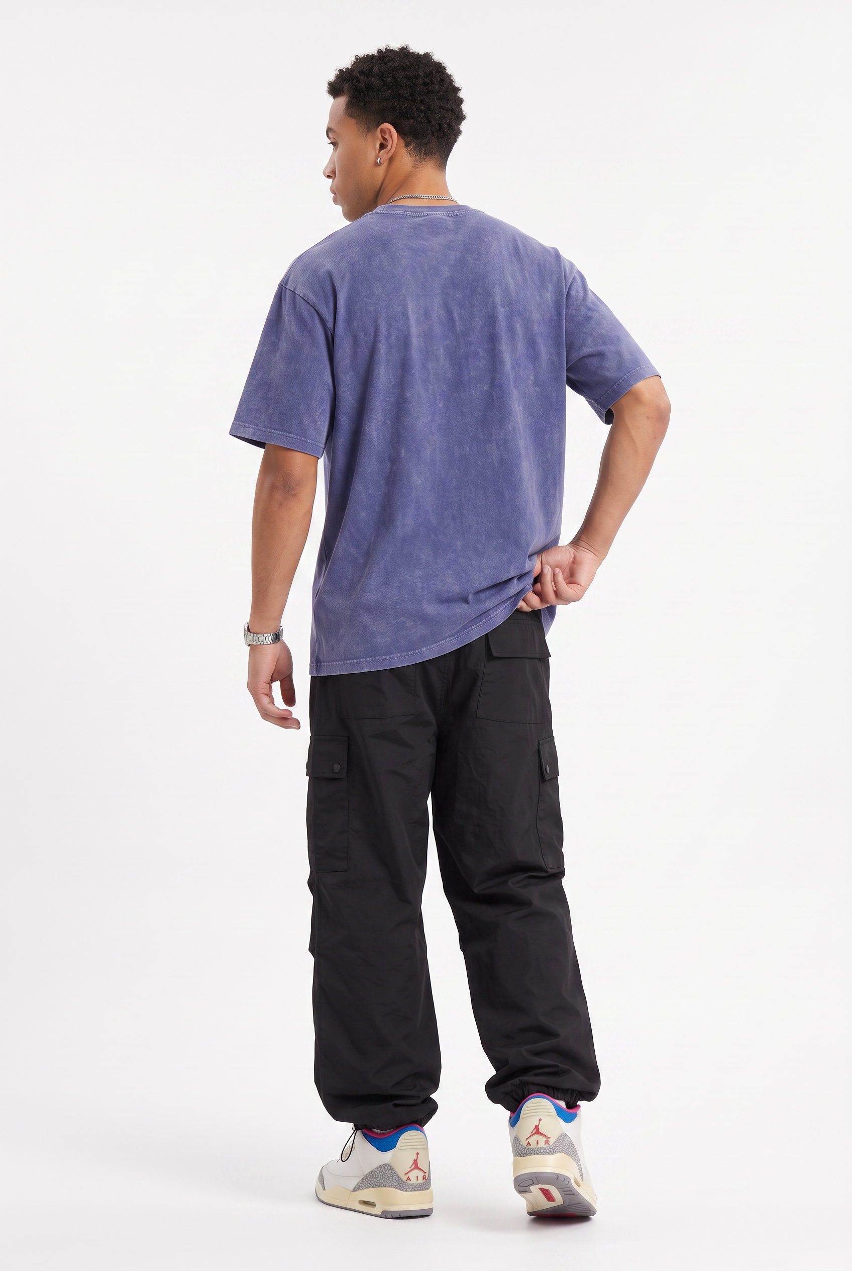 Black Oversized Crew Neck Tee
