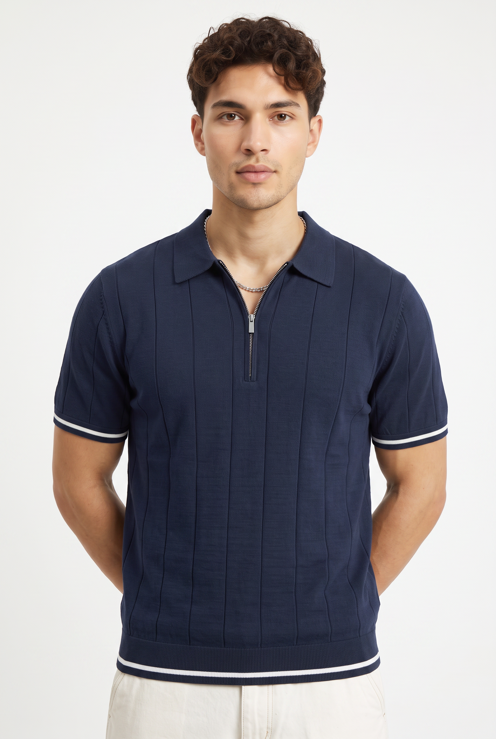 Sky Blue Chest Pocket Crew Tee