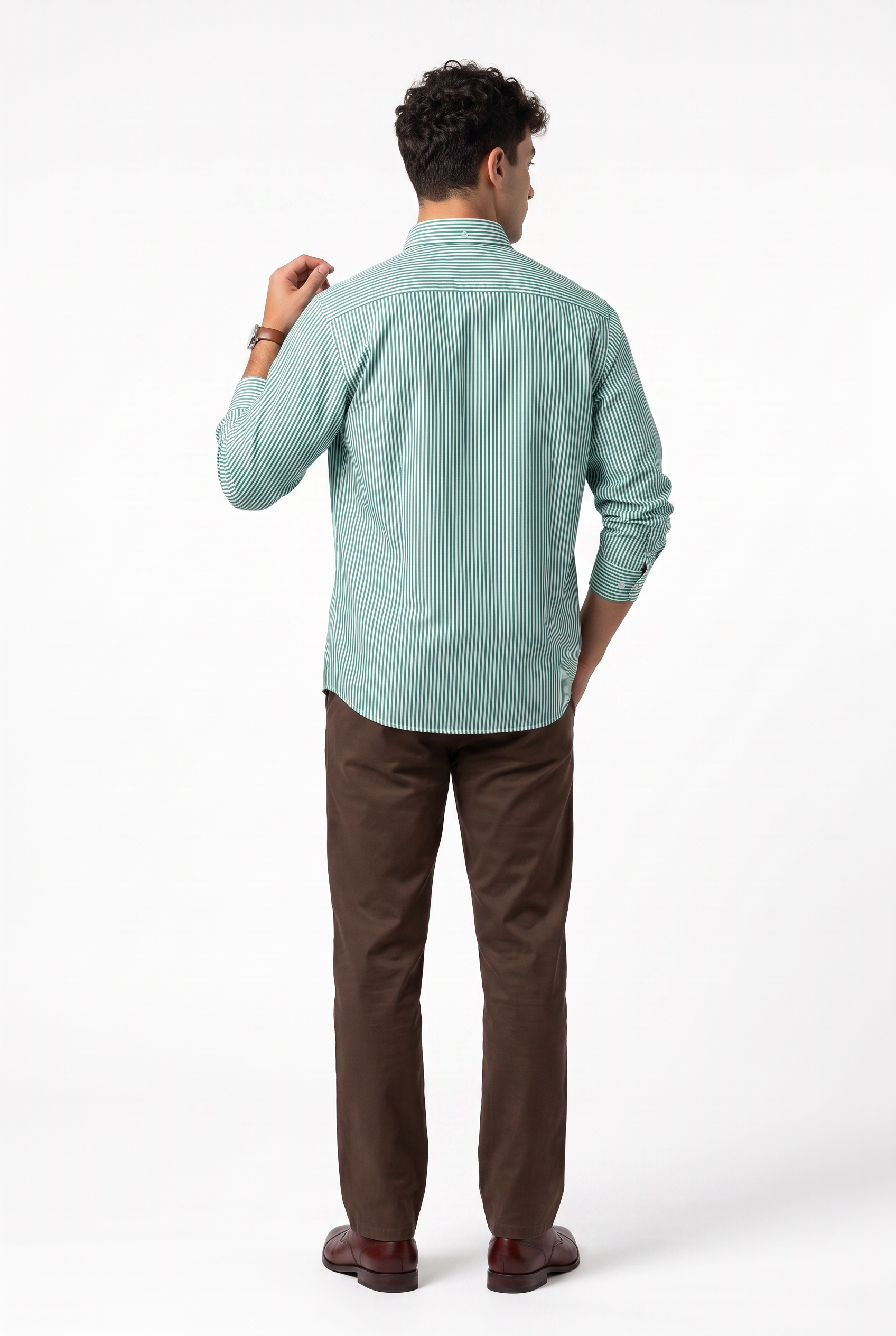Sage Green Slim Formal Shirt