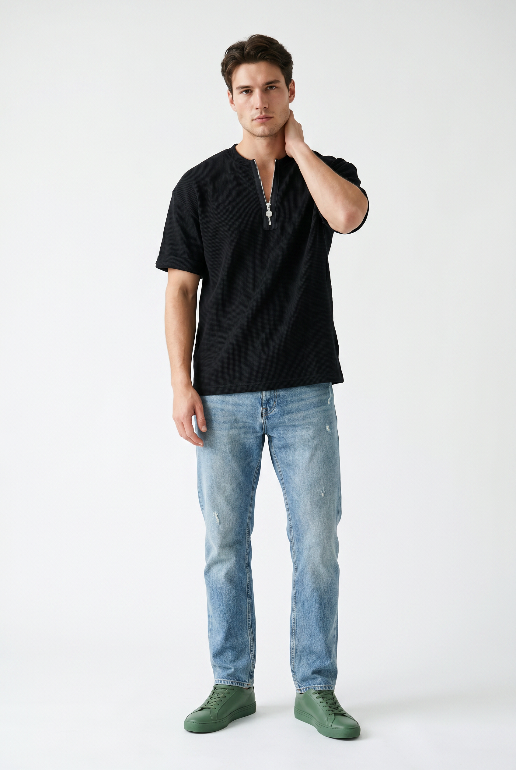Black Relaxed Graphic Tee