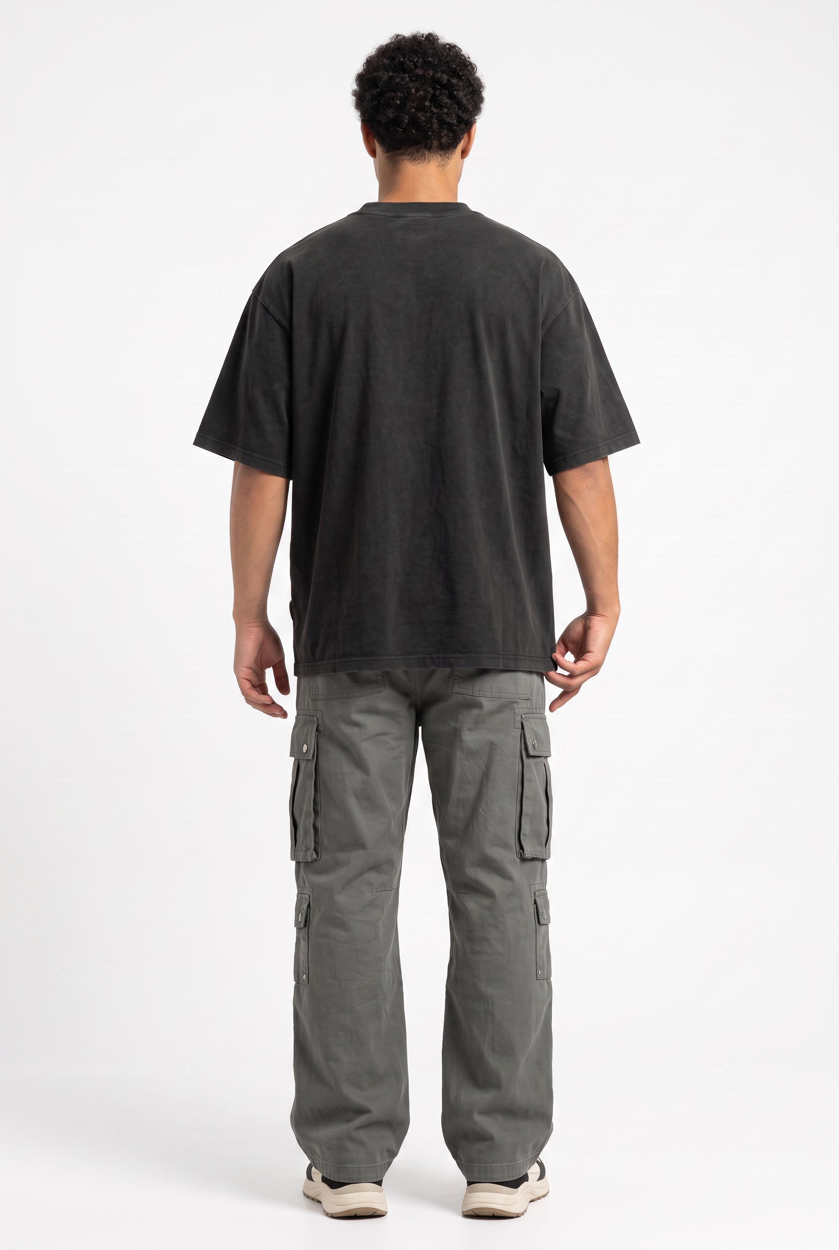 Black Dropped Shoulder Oversized Tee