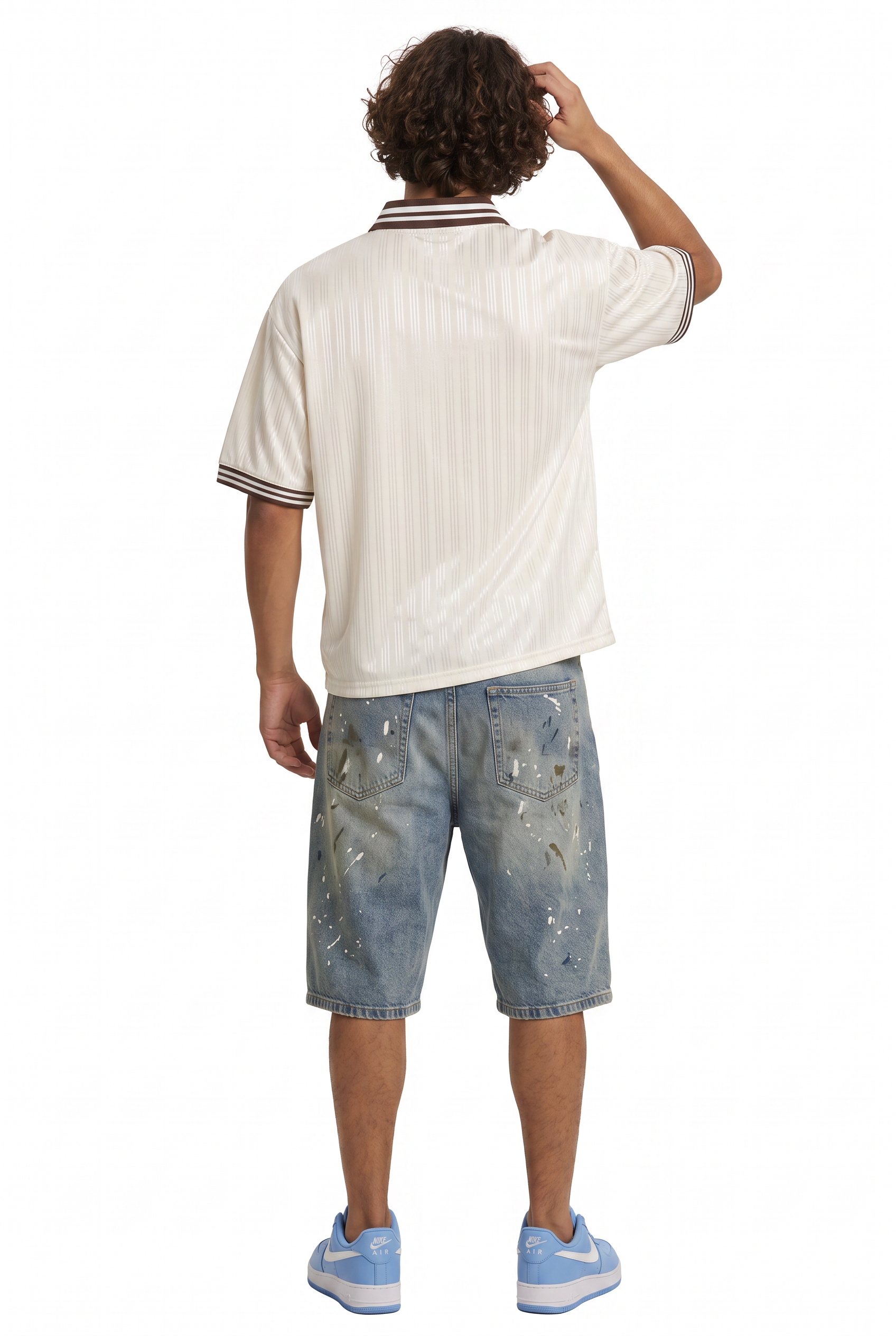 Cream Oversized Crew Neck Tee