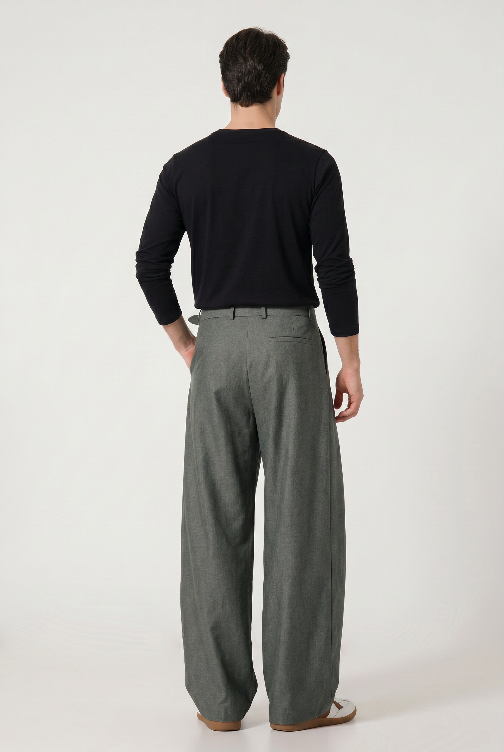Grey Relaxed Casual Trouser